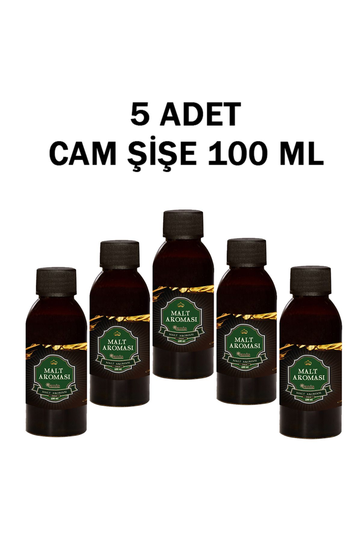 Anis Yeşil Malt Aroma Verici - 100 ML Cam Şişe | 5 ADET