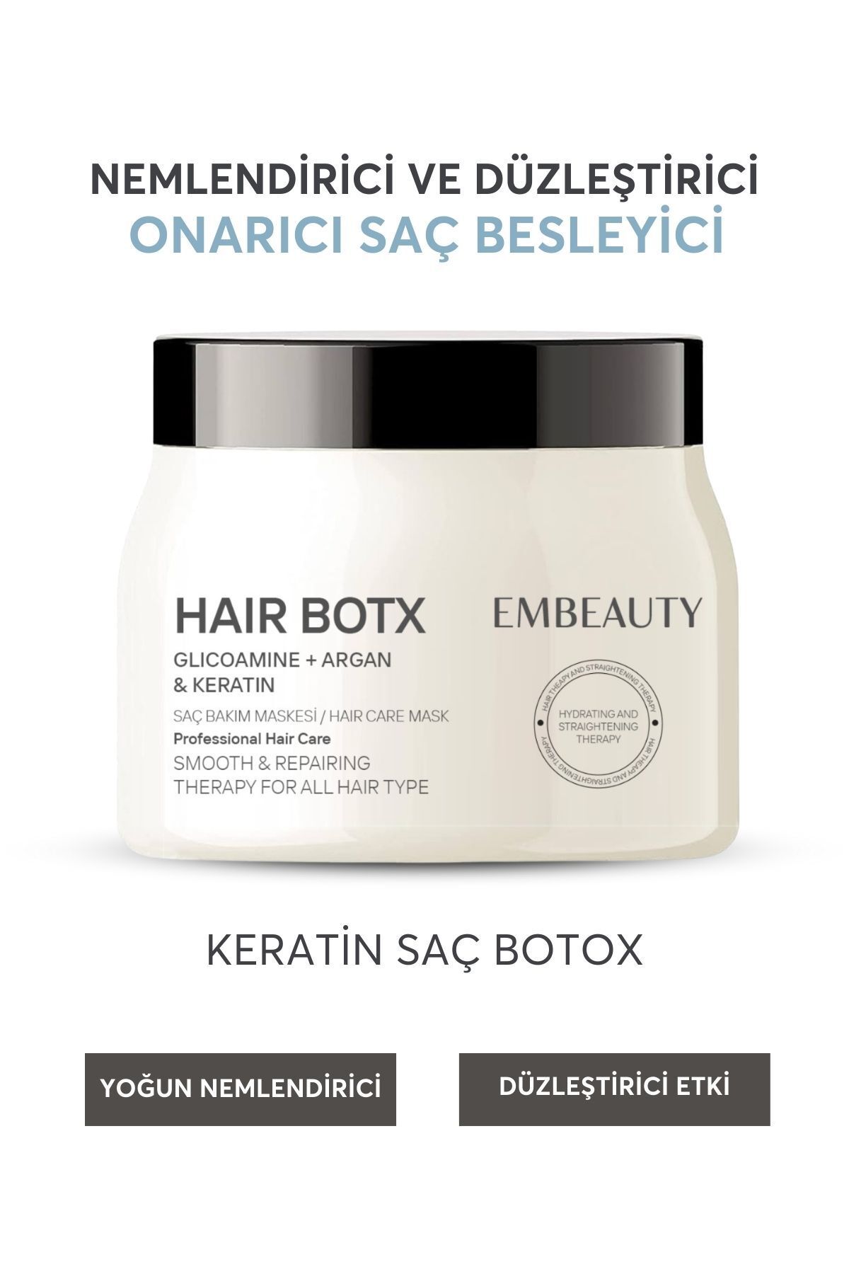 Embeauty Besleyici Onarıcı Keratin Botoks Etkili Yoğun Saç Bakım Maskesi 500 ml