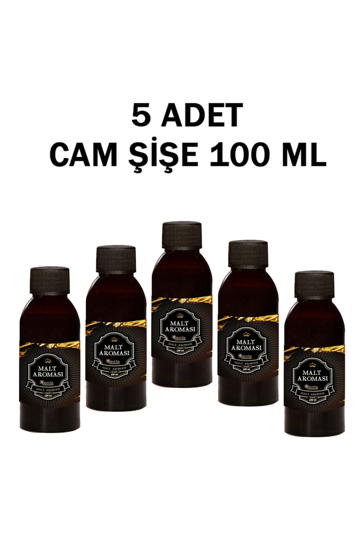 Anis Siyah Malt Aroma Verici - 100 ML Cam Şişe | 5 Adet