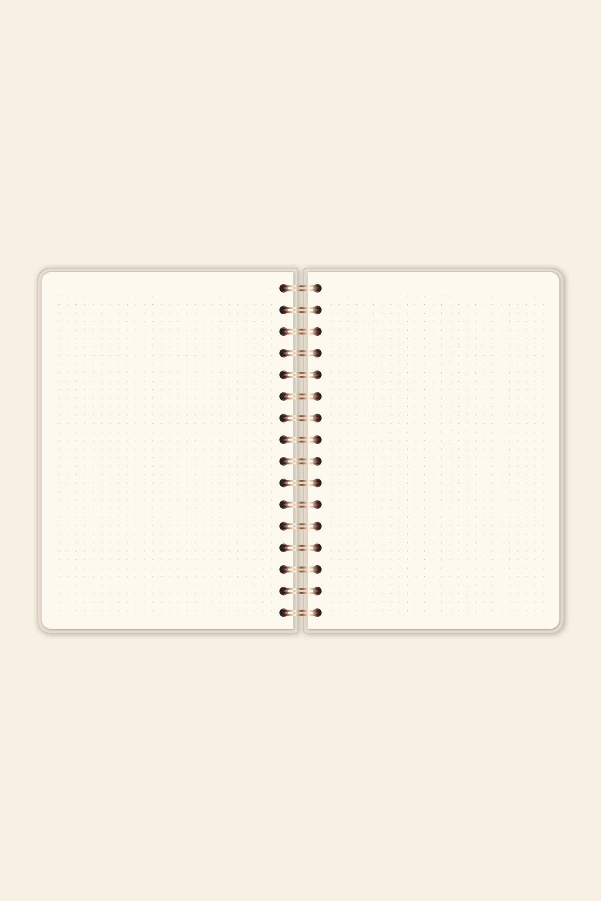 PAPERORA-Brown Linen Dotted A5 Spiral Undated Notepad - Hard Cover 8