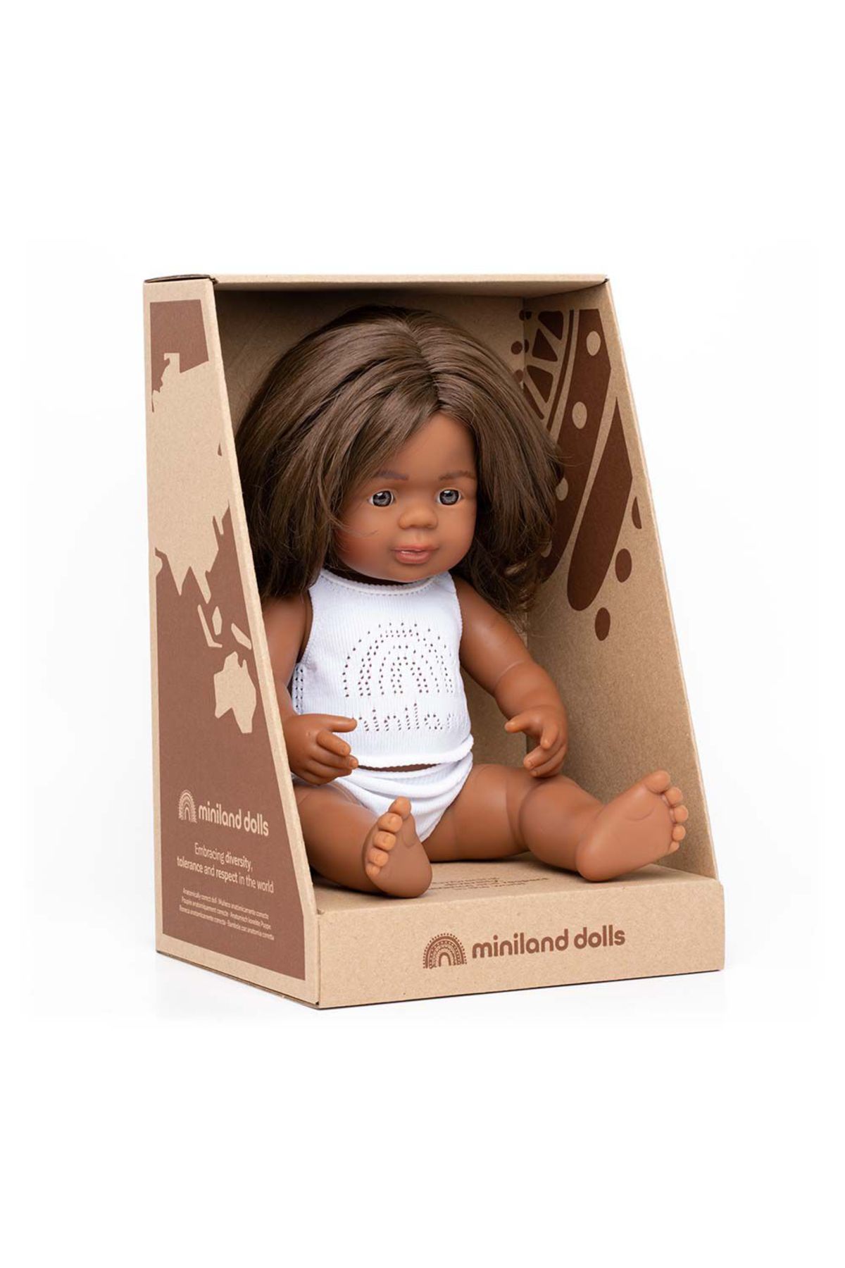 Miniland Papusa Educativa 38 Cm Fetita Australianca Nativa - One Size