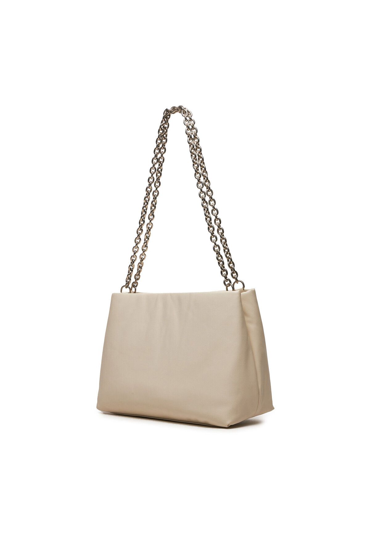 Calvin Klein-Women's Brand Logo Shoulder Strap Compartment Casual Beige Shoulder Bag K60K 612227 -Acf 4