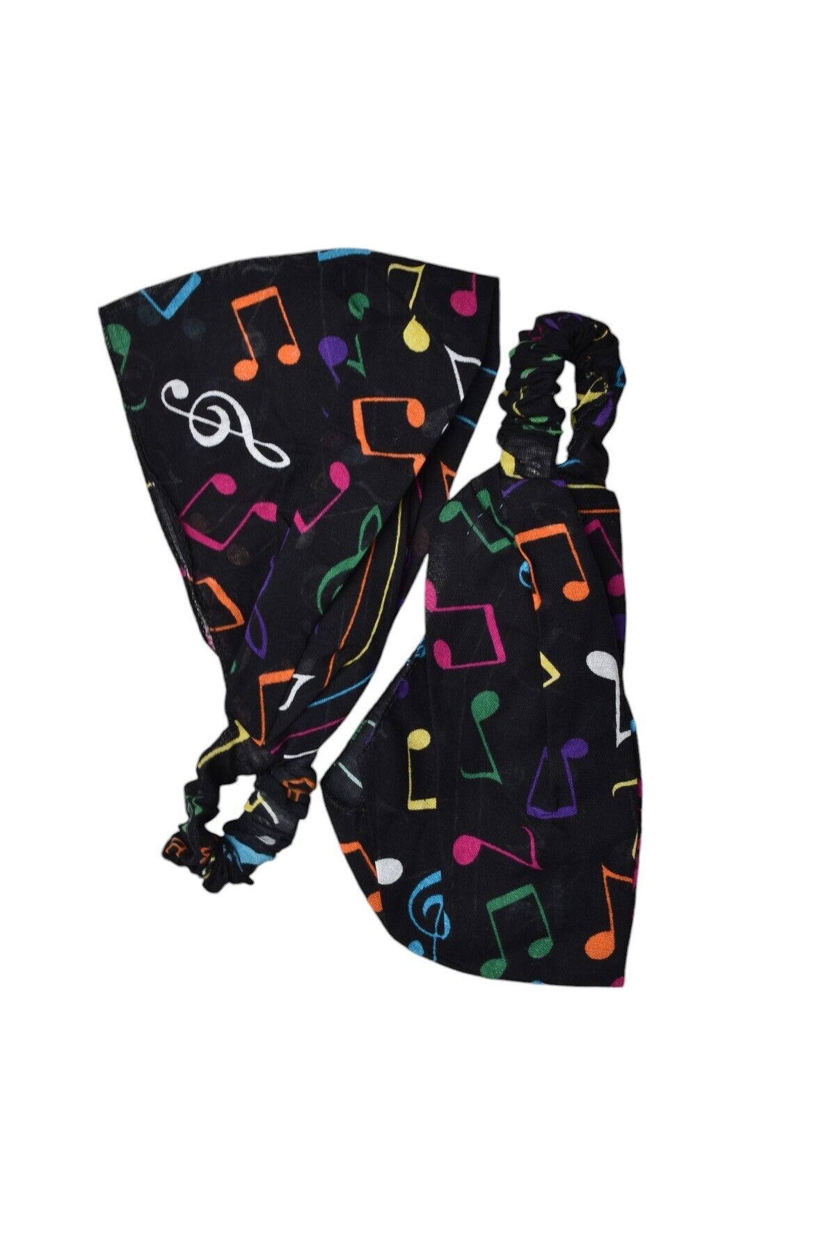 YELPAZE DÜNYASI-Elastic Bandana Set of 2 with Colorful Music Notes 2