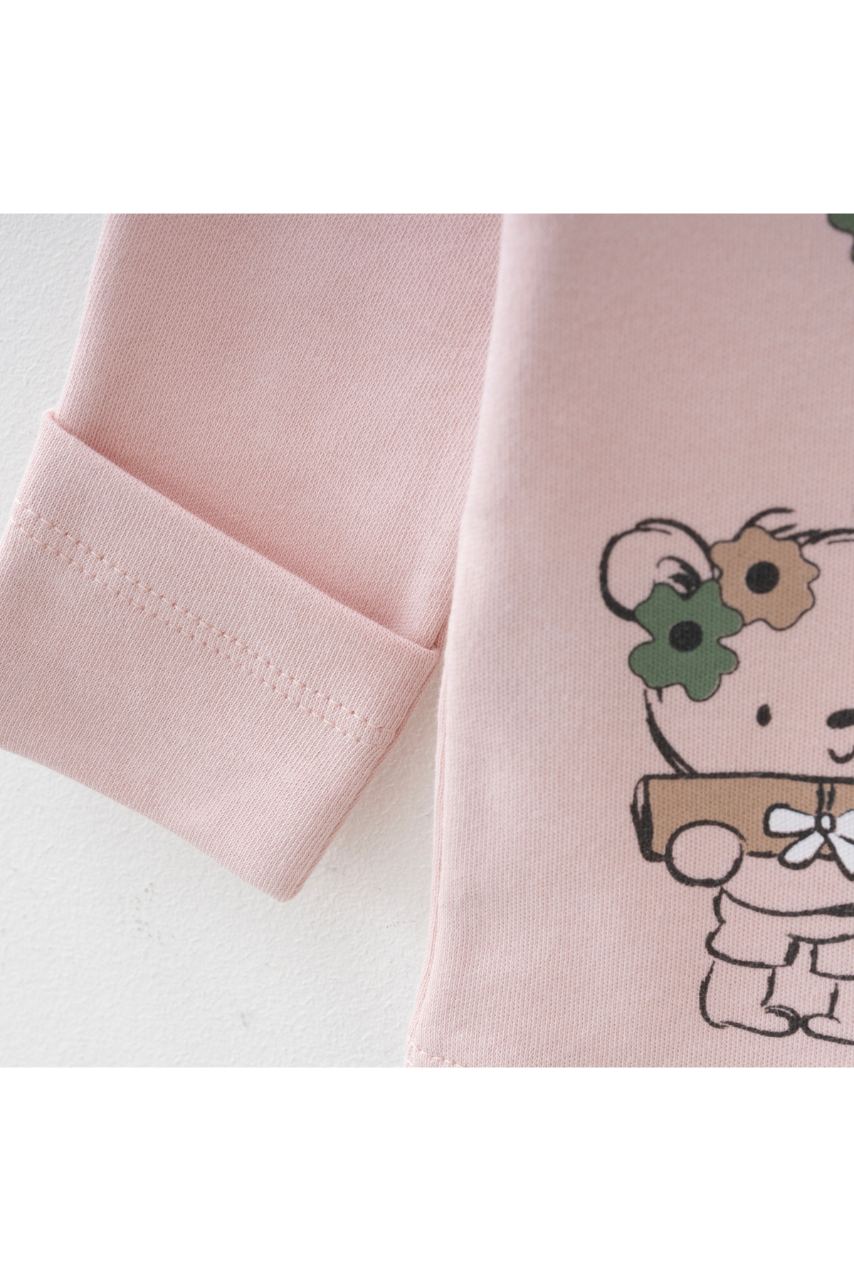 BABYLİM Kız Bebek Hastane Çıkışı Mini Tavşan Baharı 3'lü Yeni Doğan Seti %100 Pamuk  0-3ay fotoğrafı 2 (önizleme)