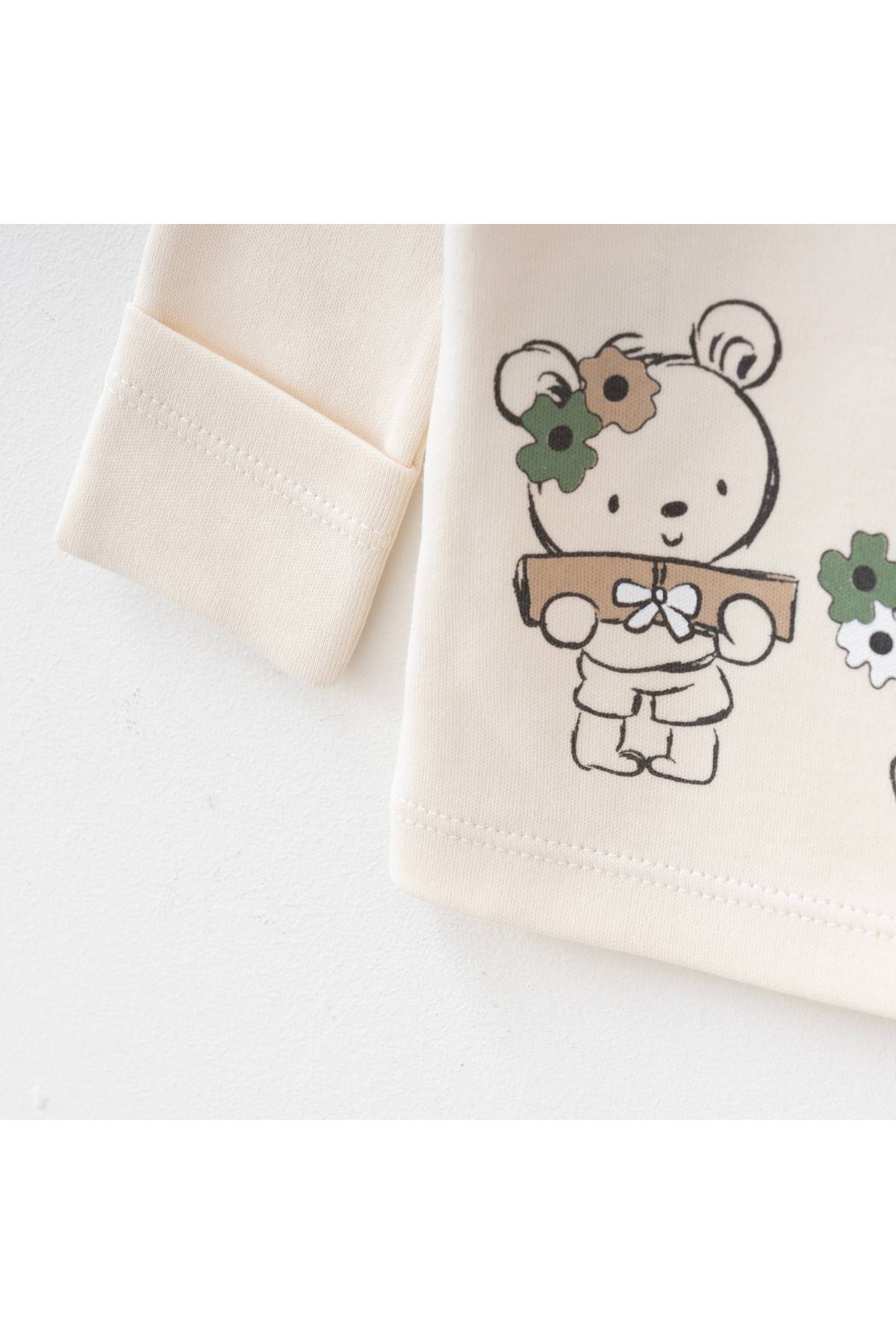 BABYLİM Kız Bebek Hastane Çıkışı Mini Tavşan Baharı 3'lü Yeni Doğan Seti %100 Pamuk fotoğrafı 2 (önizleme)