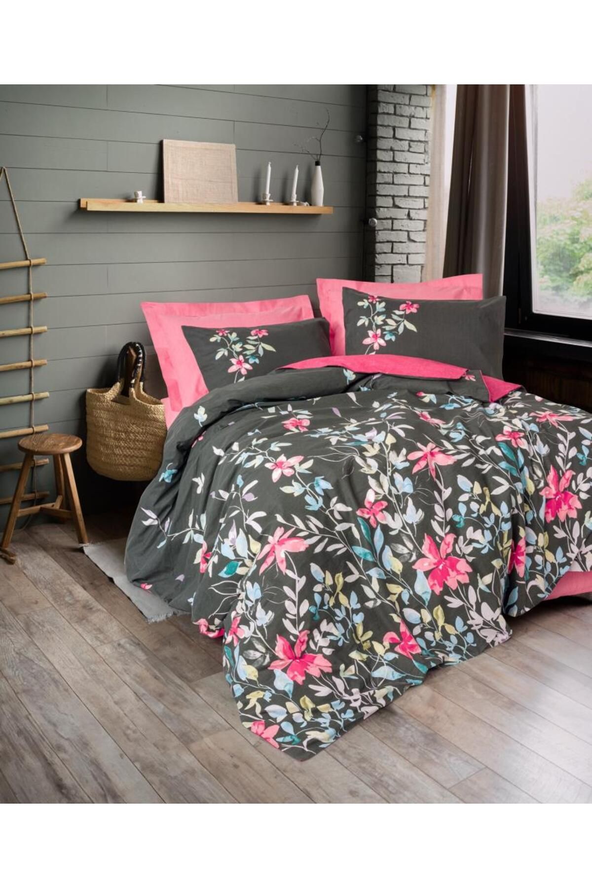 OEM Feminen Çift Kişilik Nevresim Takımı Merlin Pembe