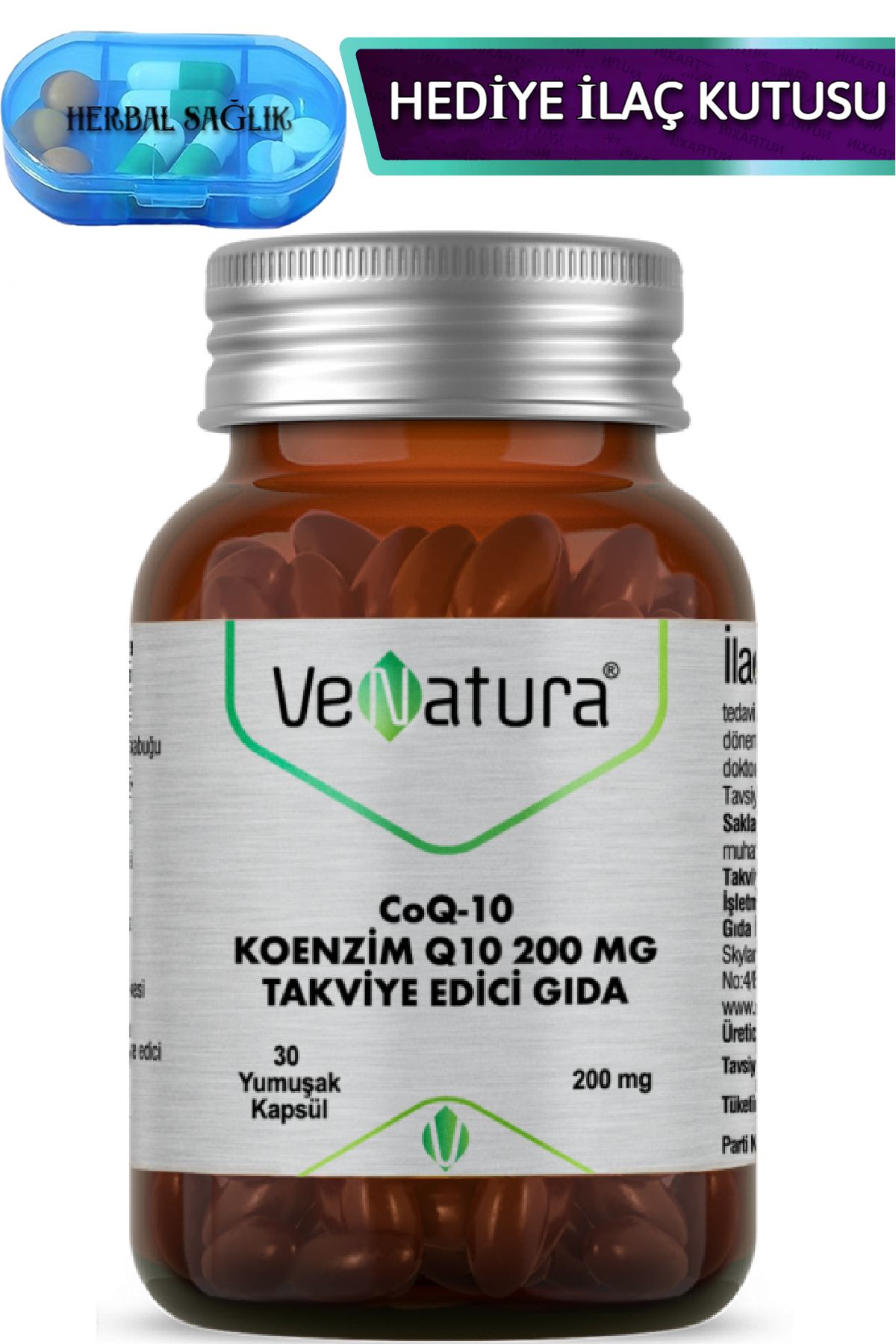 VeNatura CoQ-10 Koenzim Q10 30 Adet Kapsül 200mg