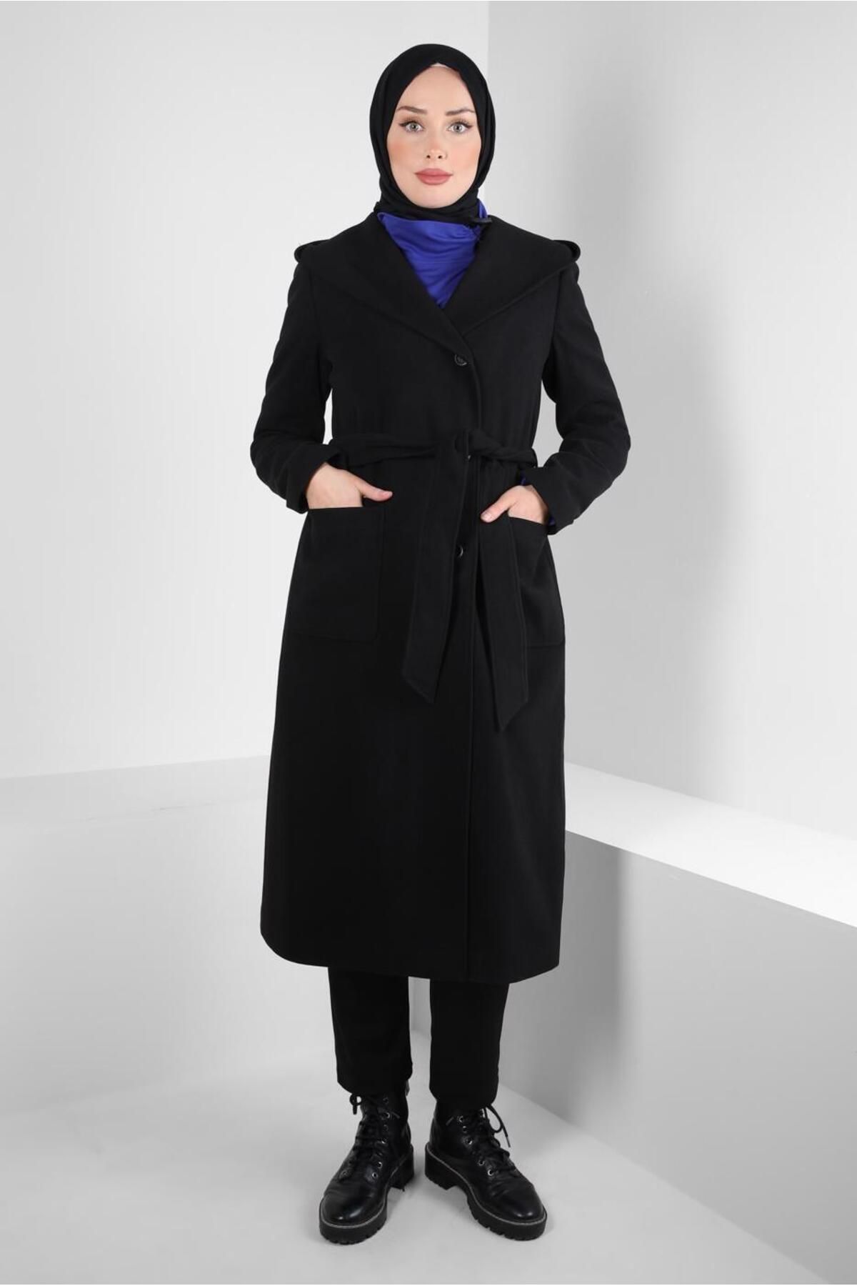 مانتو کمربندی 90445 Alvina