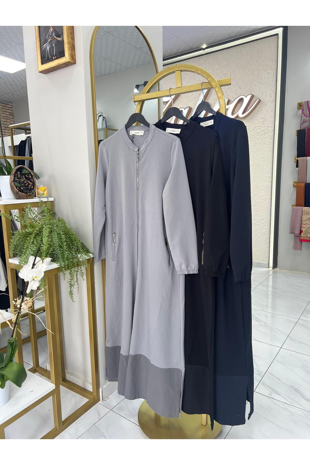 ZAHRA-Cap & Abaya - Black - Long 2