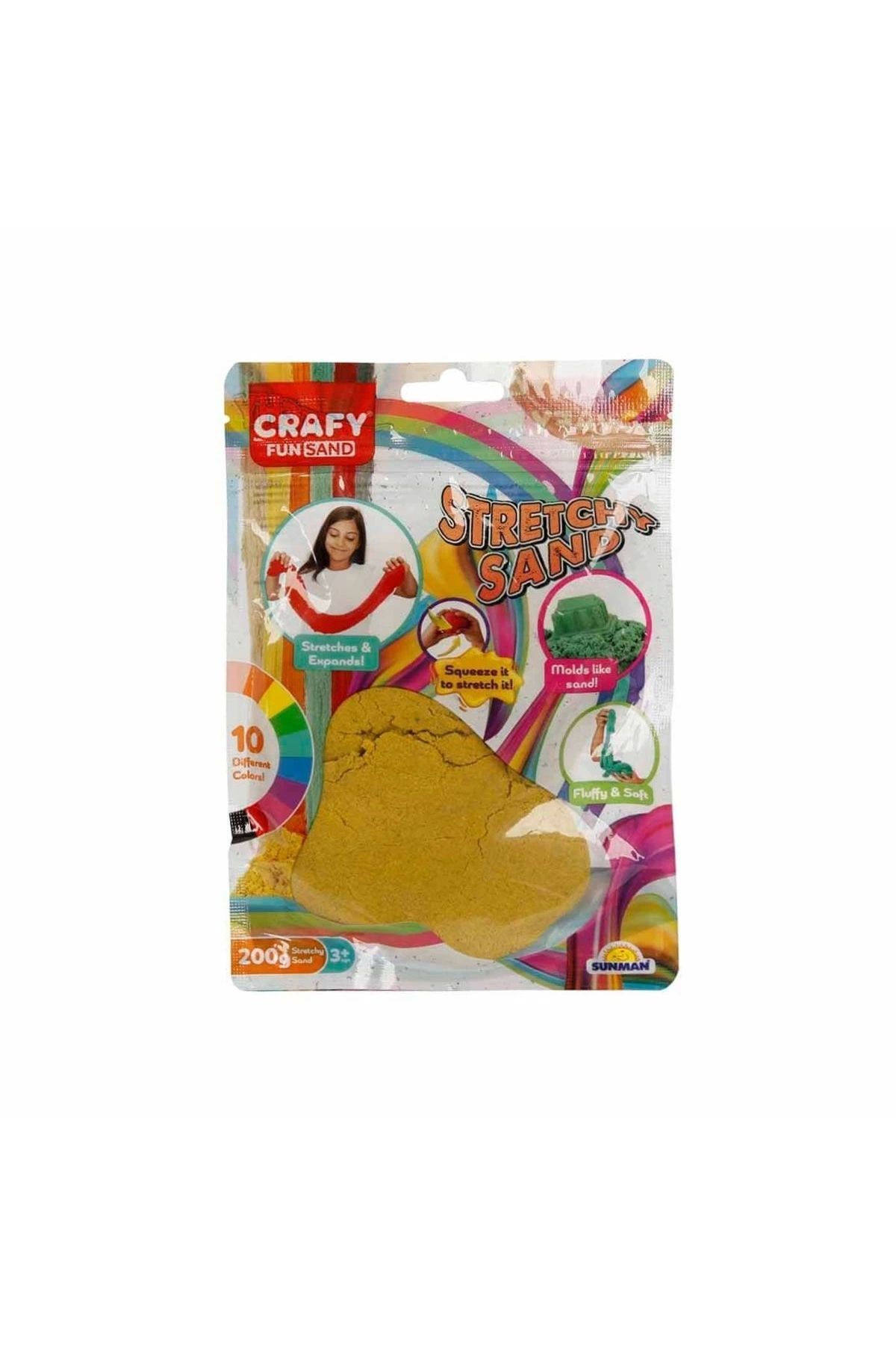 Sunman 3600 Crafy Streç Oyun Kumu Sarı 200 g -Sunman