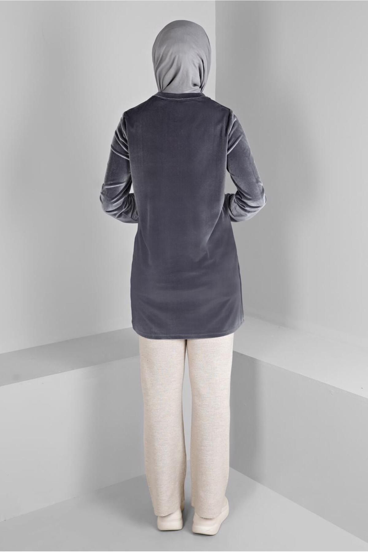 Alvina-VELVET TUNIC WITH ELASTIC HANDLE 43447 3