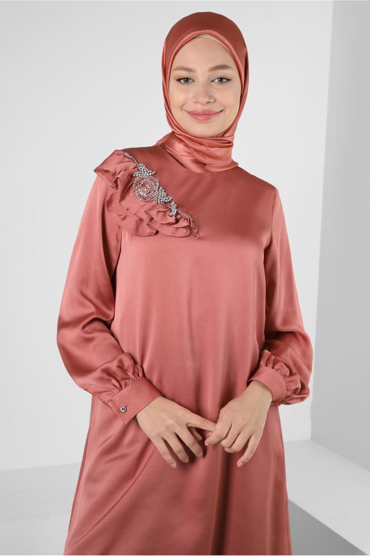 Alvina تونیک ساتن با جزئیات FLYWL 43511