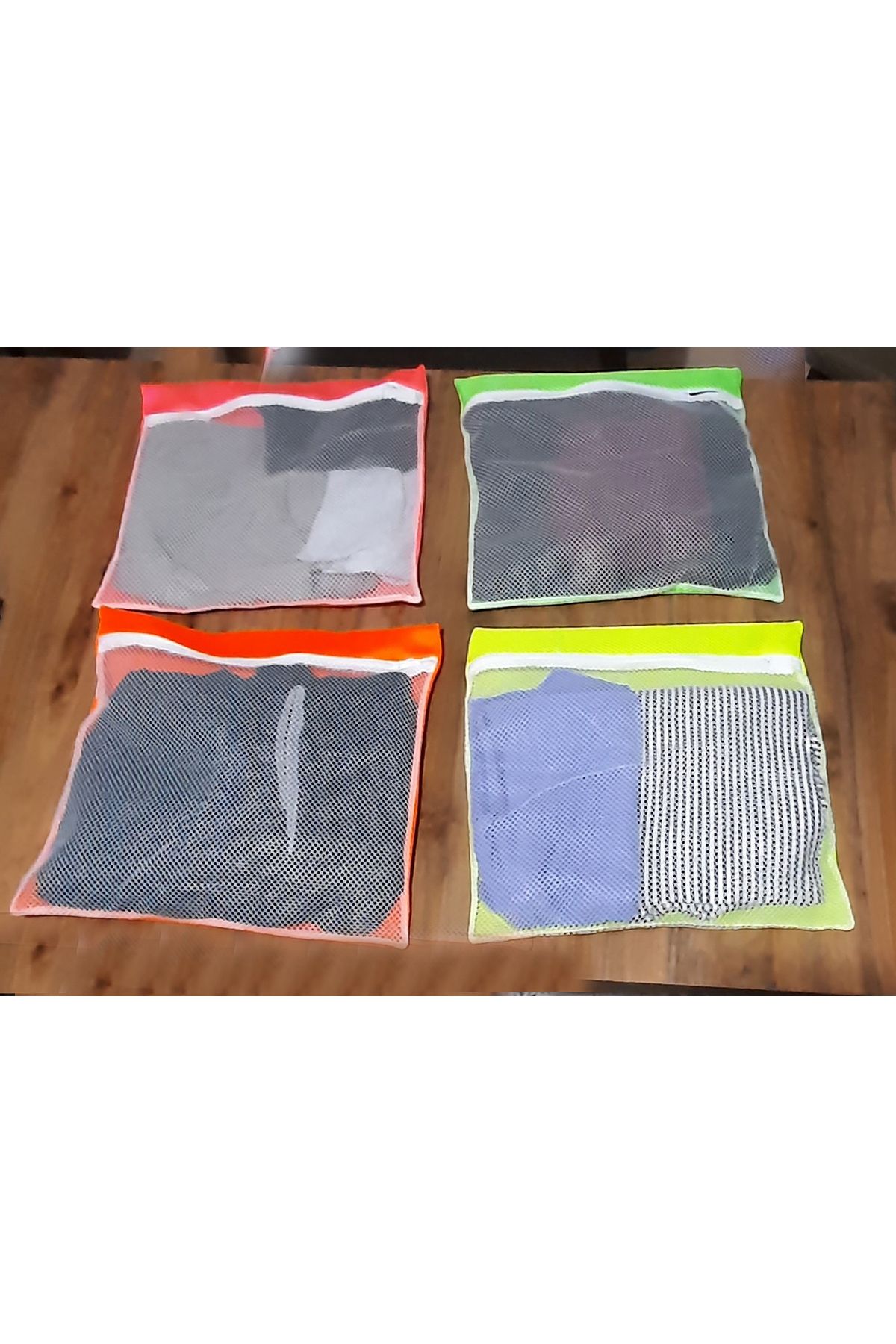 HerEveOyuncak-4 Pieces 4 Colors Suitcase Organizer - Zippered Suitcase Organizer (Mp) 3
