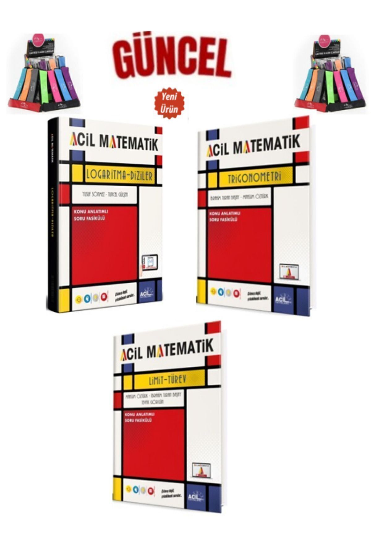 Acil Yayınları Güncel Ayt Matematik Logaritma-Trigonometri-Limit Türev Video Konu Anlatımlı Fasikül+Kalemlik