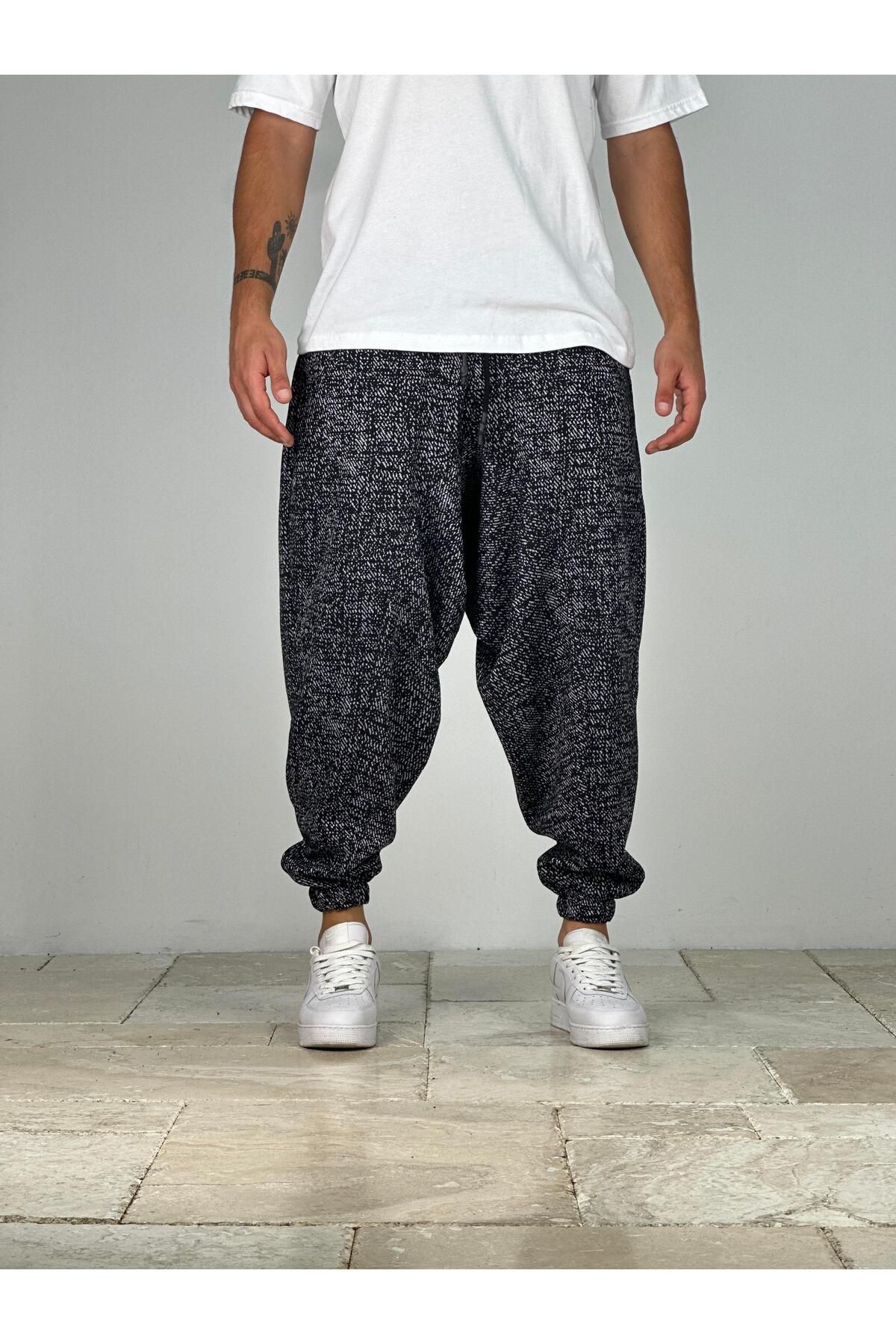 COCOPELLI-Black Background Gray Dot Sport Shalwar 3