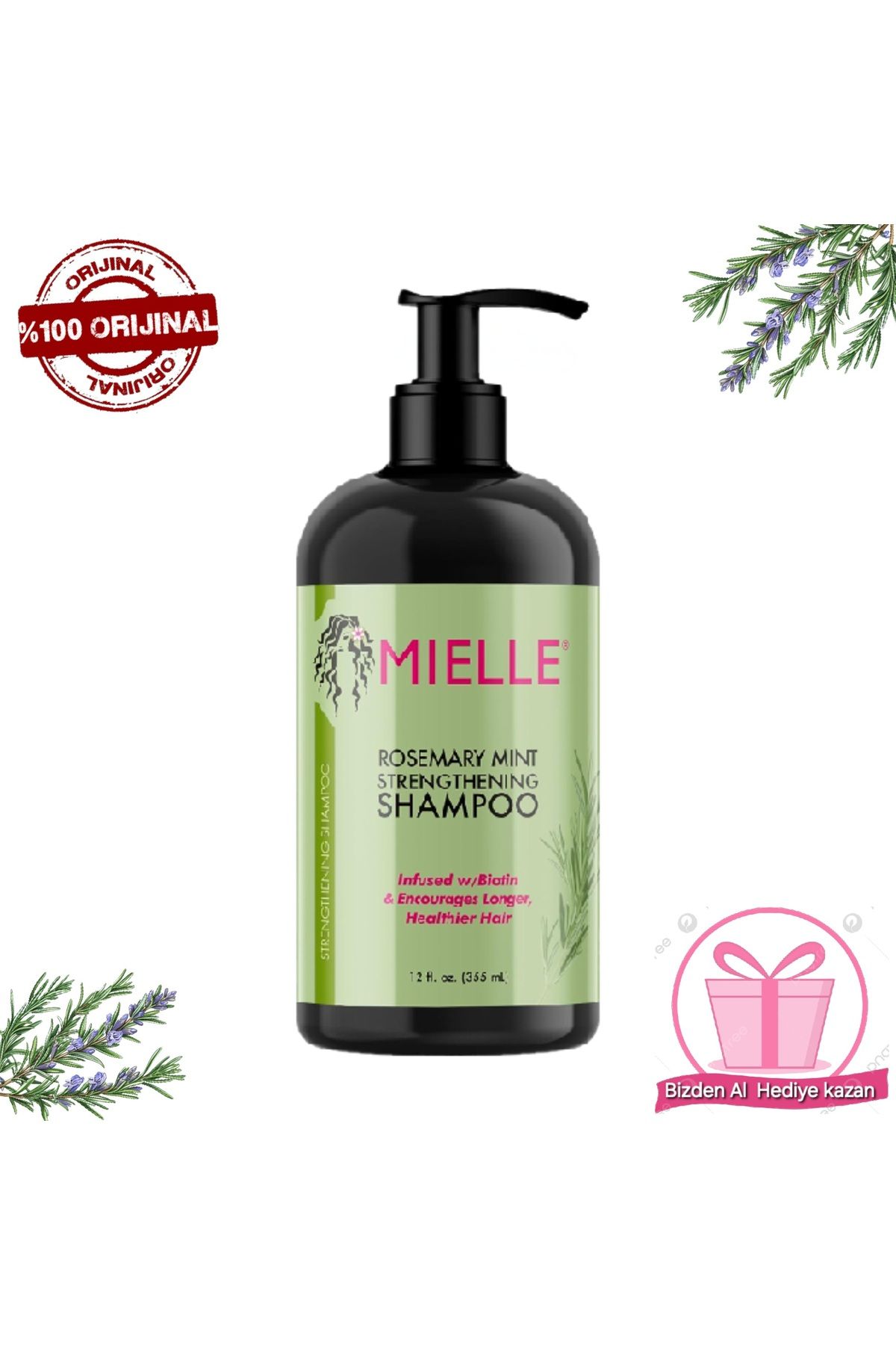 mielle organics Biberiye ve Nane Güçlendirici Şampuan Rosemary Mint Strengthening Shampoo 355 ml 2025 Versyon