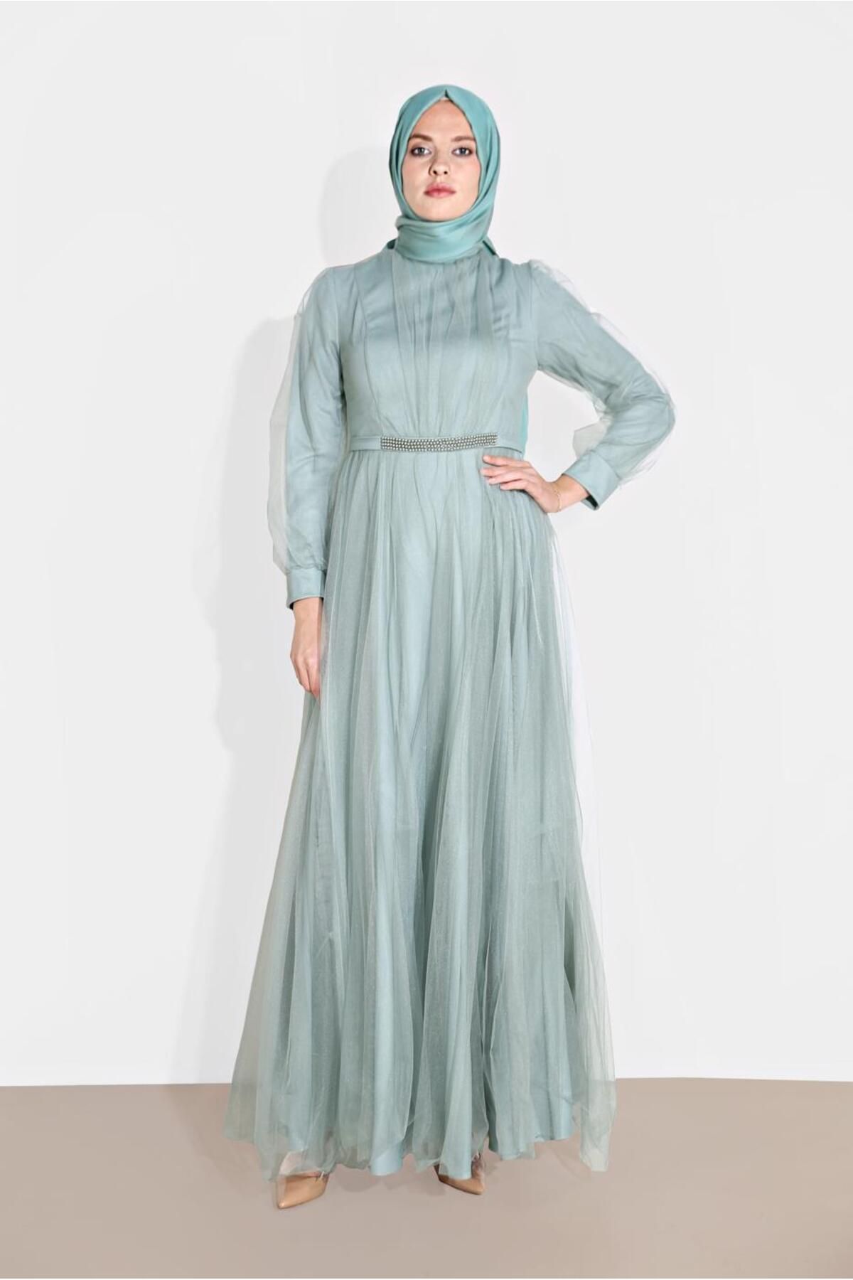 TRENDTESETTÜR-Rochie de seară verde (MINT) 2910 pentru femei 1