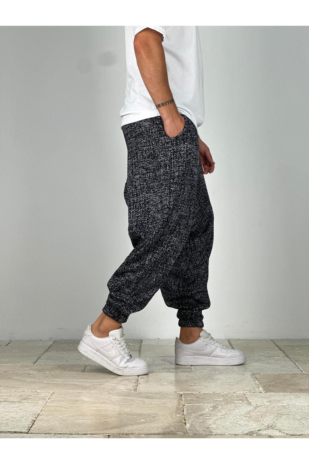 COCOPELLI-Black Background Gray Dot Sport Shalwar 2