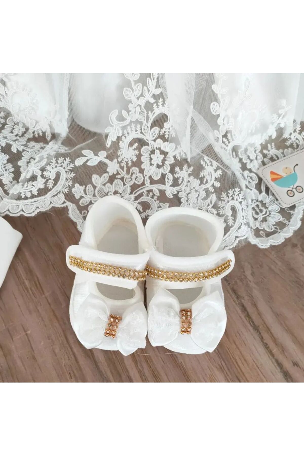 bebe kervanı Kız Bebek Beyaz  Mevlüt  Takımı Seti Elbisesi 0-3 Aylık BBK917 fotoğrafı 3 (önizleme)