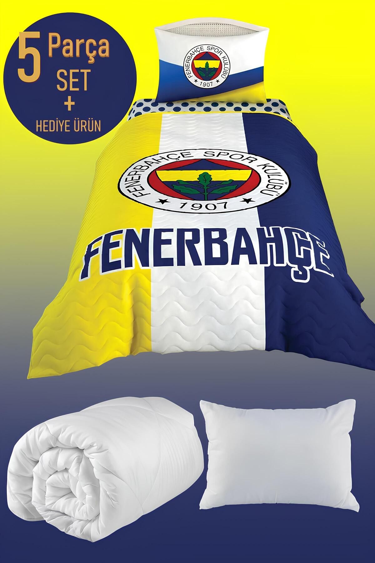 Taç Fenerbahçe Tek Kişilik 4 Mevsim Set - 5 Parça