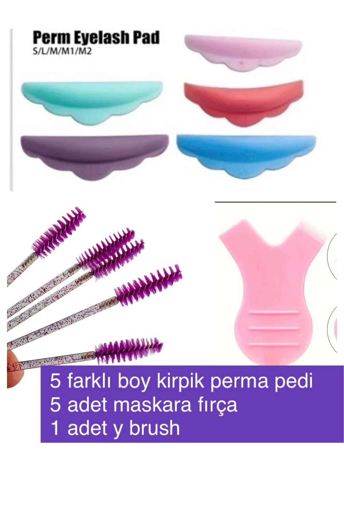 DFCOSMETICS Kirpik Lifting Perma Pedi Kokusuz Maskara Rimel Fırça Kirpik Kaldırma Y Brush