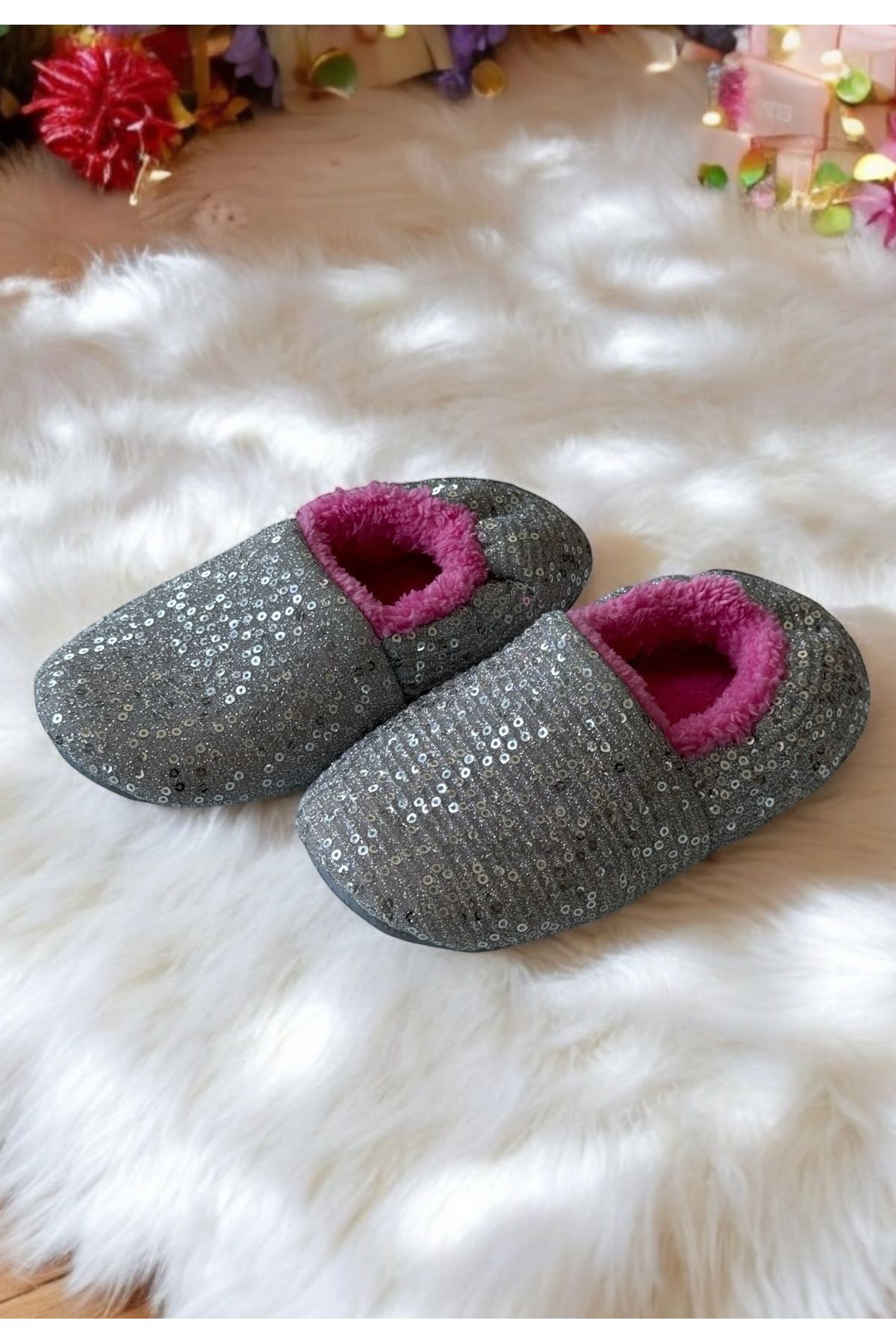 MEDESS-Wellsoft Sequined Bow Girls' Home Booties 3