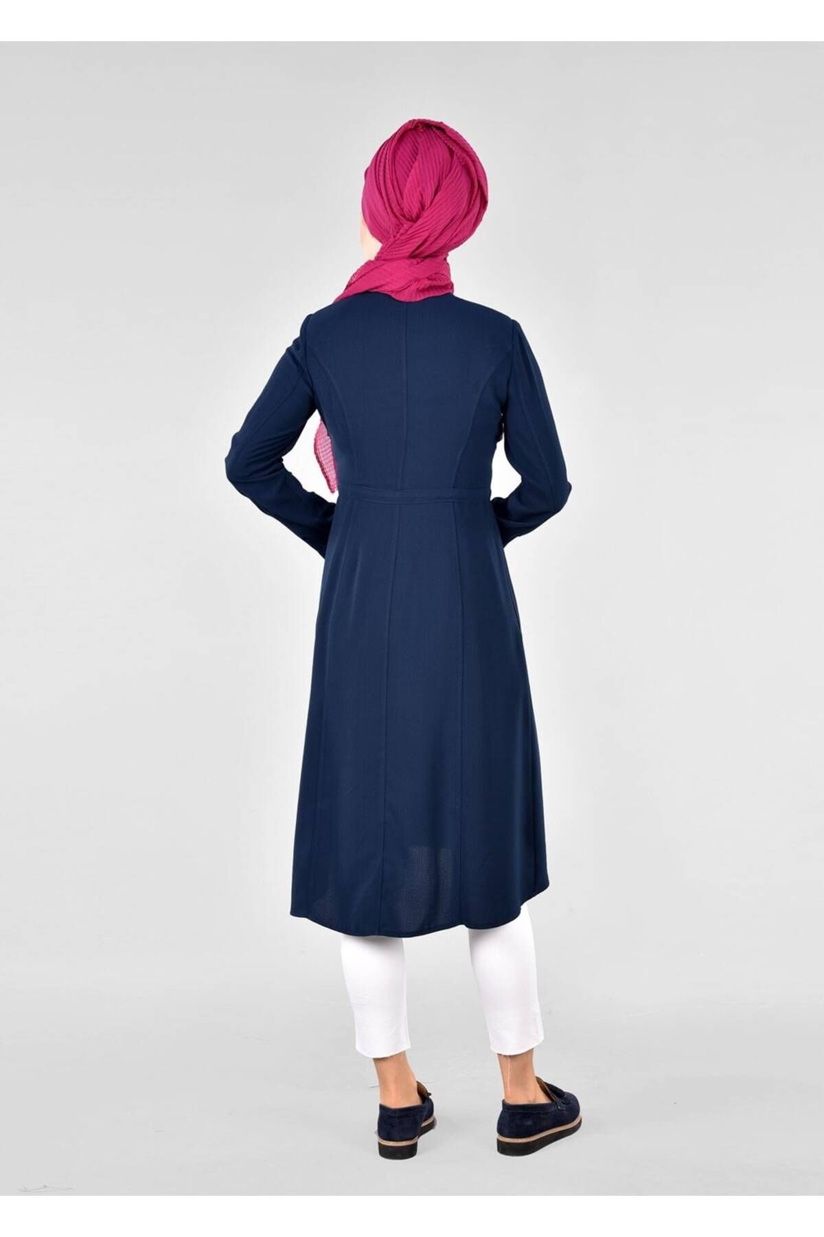 TRENDTESETTÜR-T 1709 نموذج Sufle Hijab Trench 3