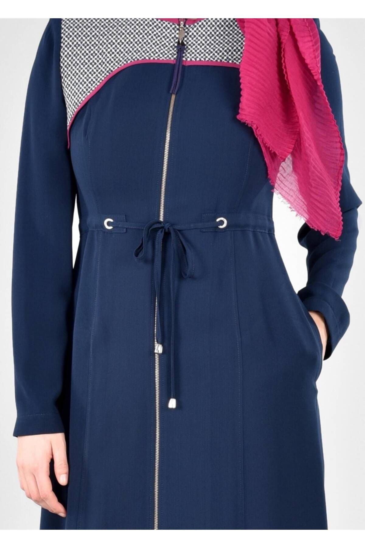 TRENDTESETTÜR-T 1709 نموذج Sufle Hijab Trench 4