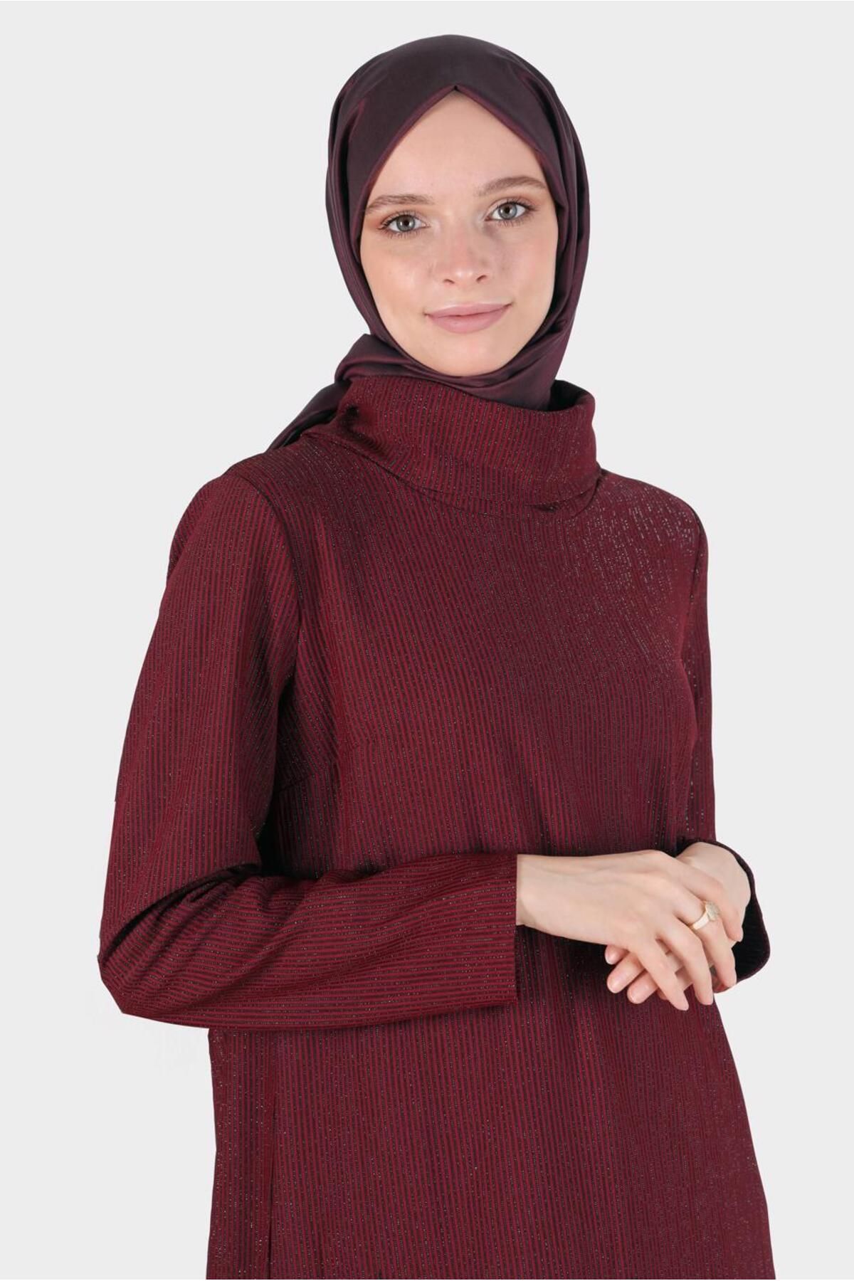 تونیک شیفون با جزئیات 42811 Alvina