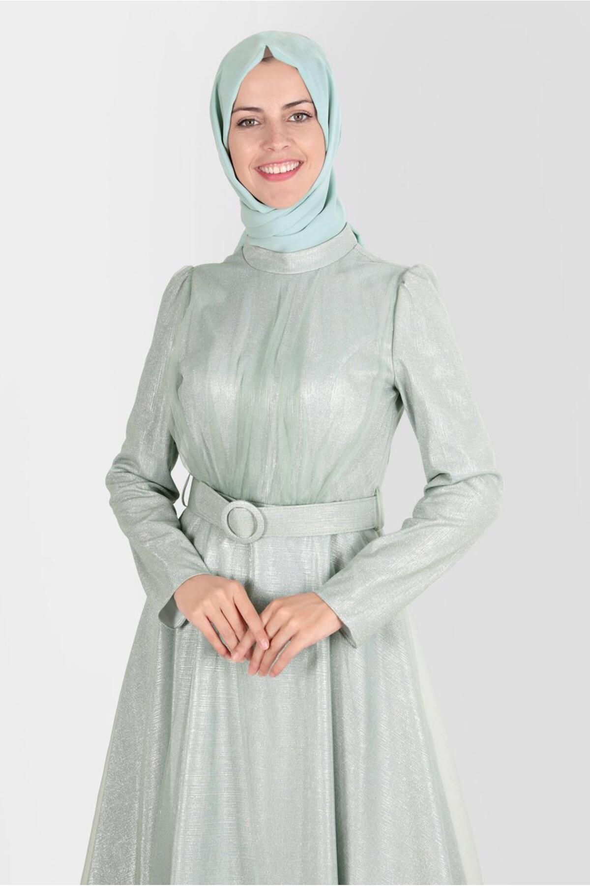 لباس شب روشن کمربند دار 50262 Alvina