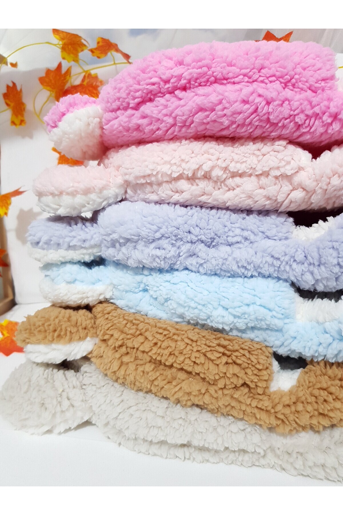 Baby Clime Bebek Dış Kundak Uyku Tulumu Mavi - Pelüş Kapüşonlu Çift Katman Ayaklı Model fotoğrafı 5 (önizleme)