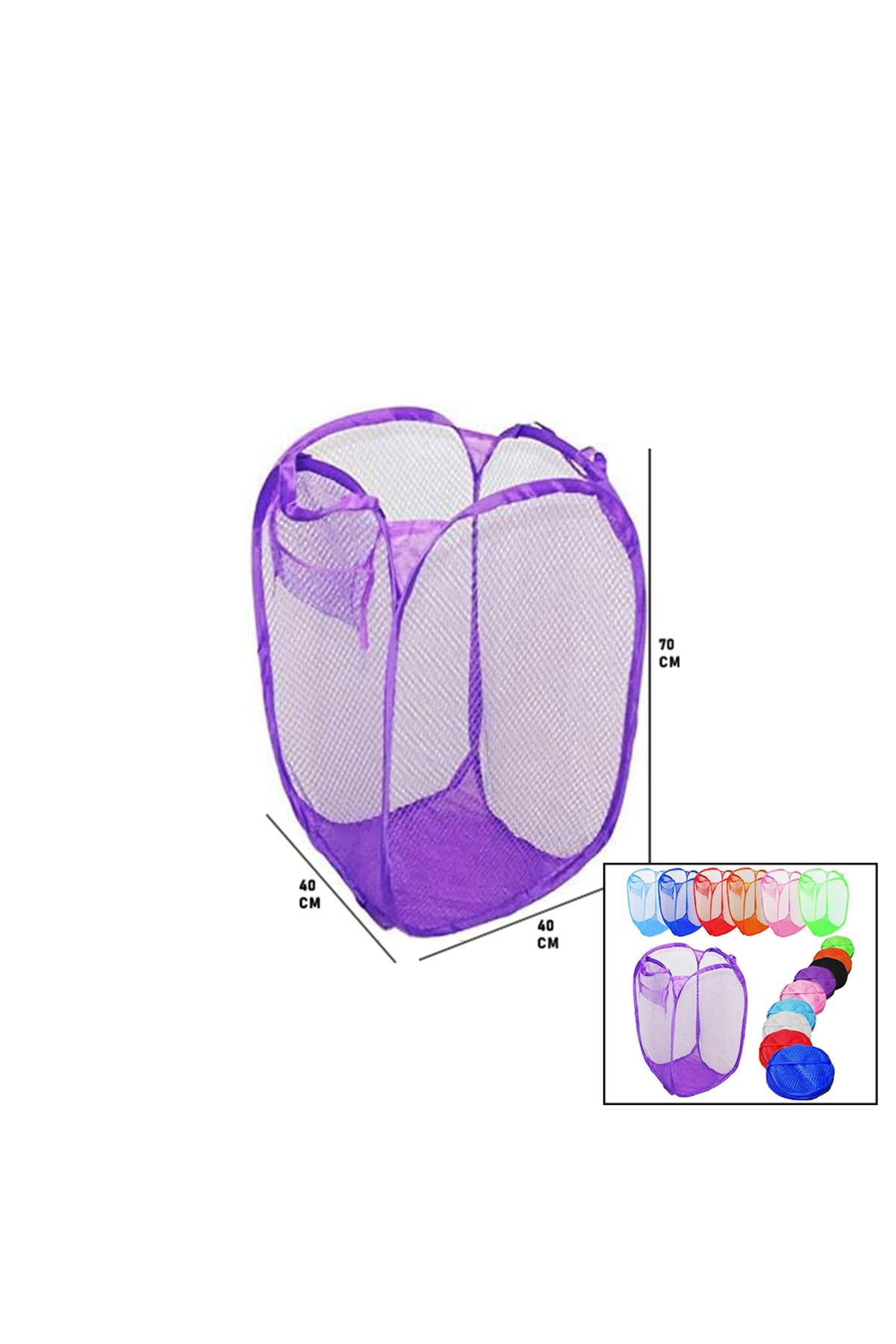 ChenSea EASY OPEN HAMPER RENKLİ OYUNCAK SEPETİ FİLESİ 40X40X70CM (4767)