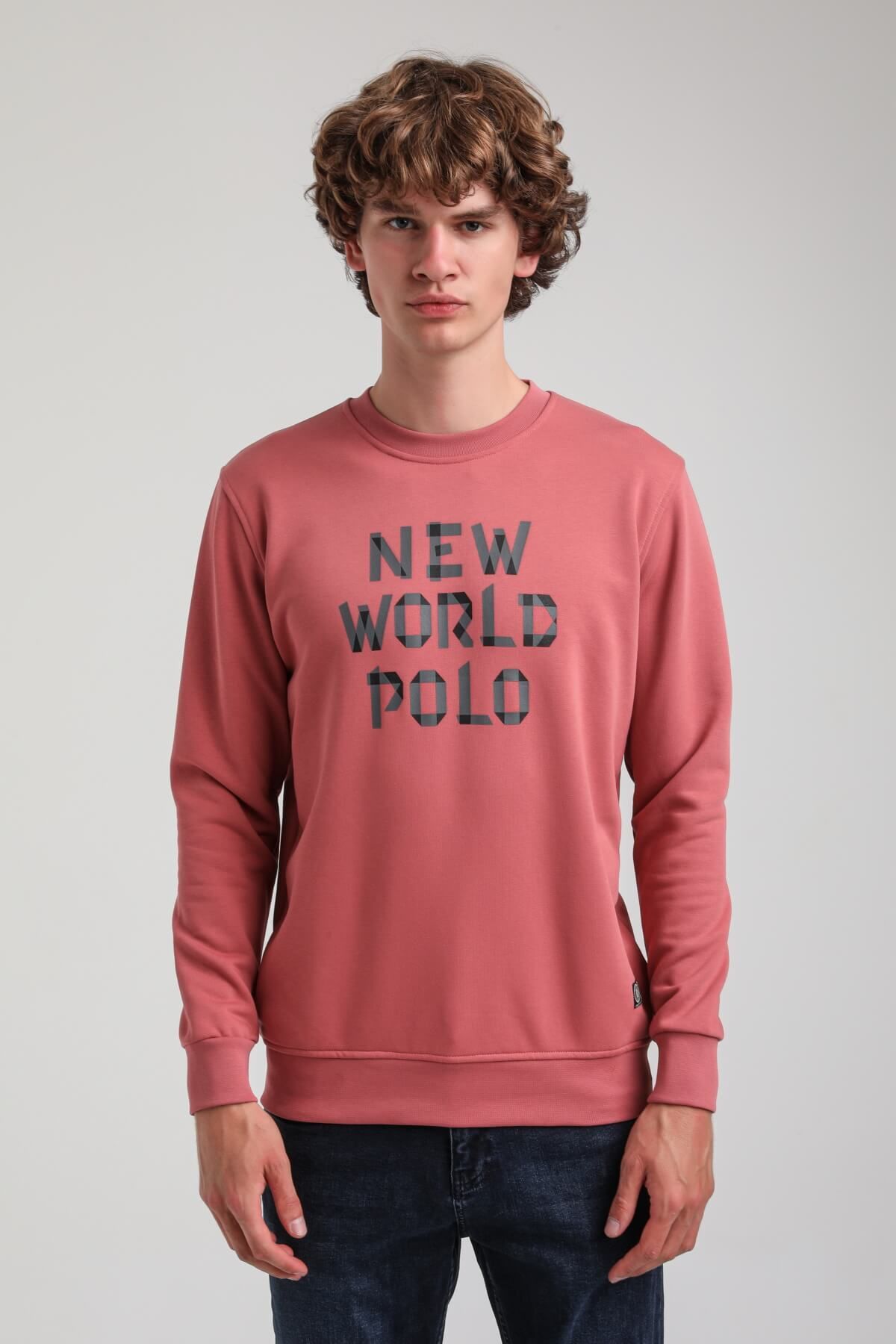 NEW WORLD POLO-Crew Neck Chestnut Slim Fit Sweatshirt 23Fwm60161 1