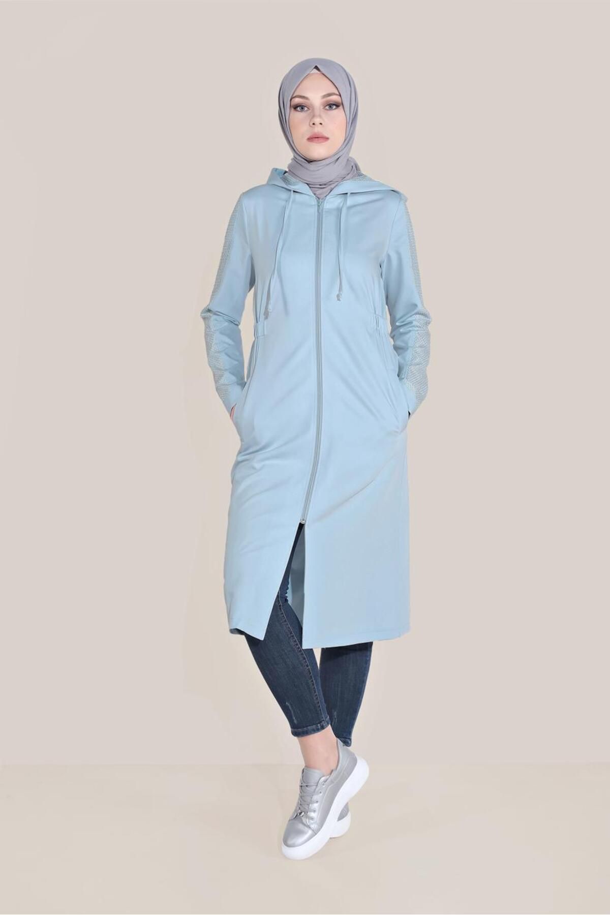 TRENDTESETTÜR-ملابس نسائية بتفاصيل شبكية زرقاء 40666 1