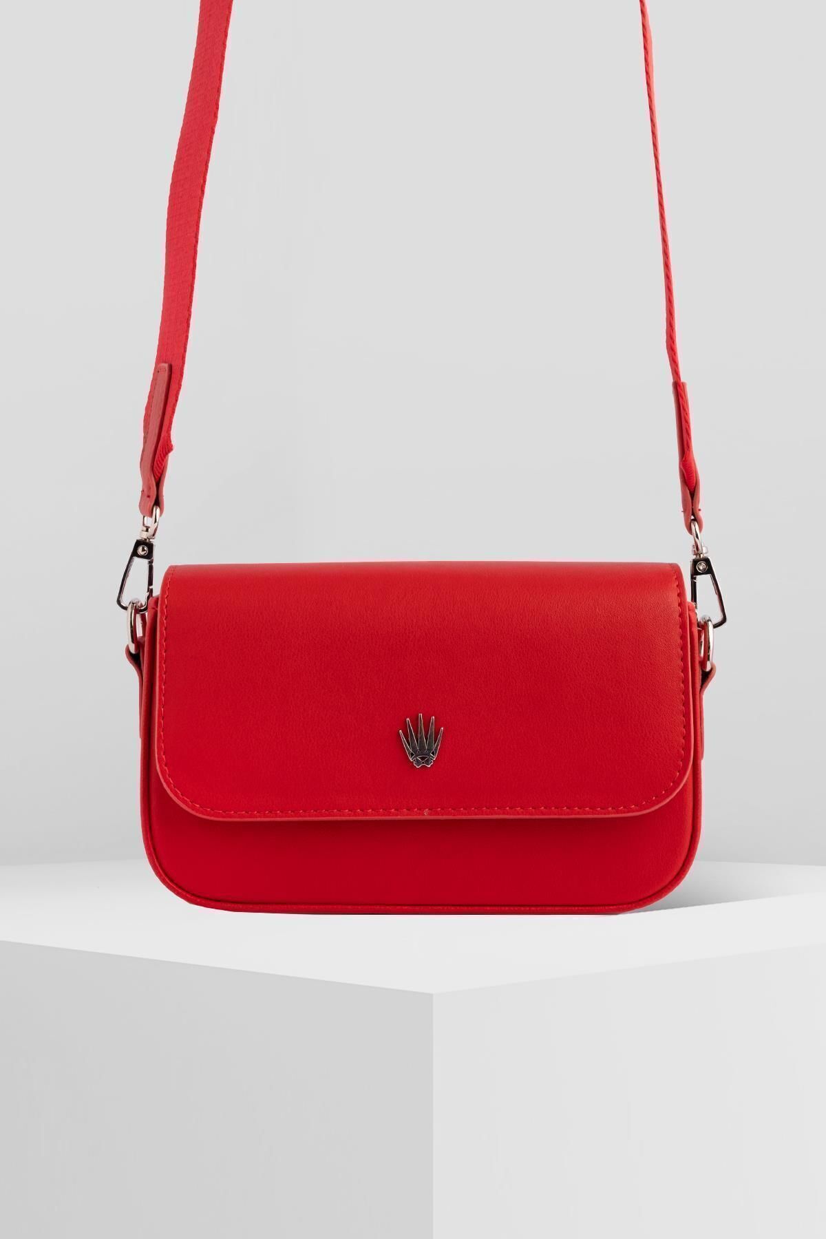 WATCHOFROYAL-FLAP RED UNISEX HANDBAG 4