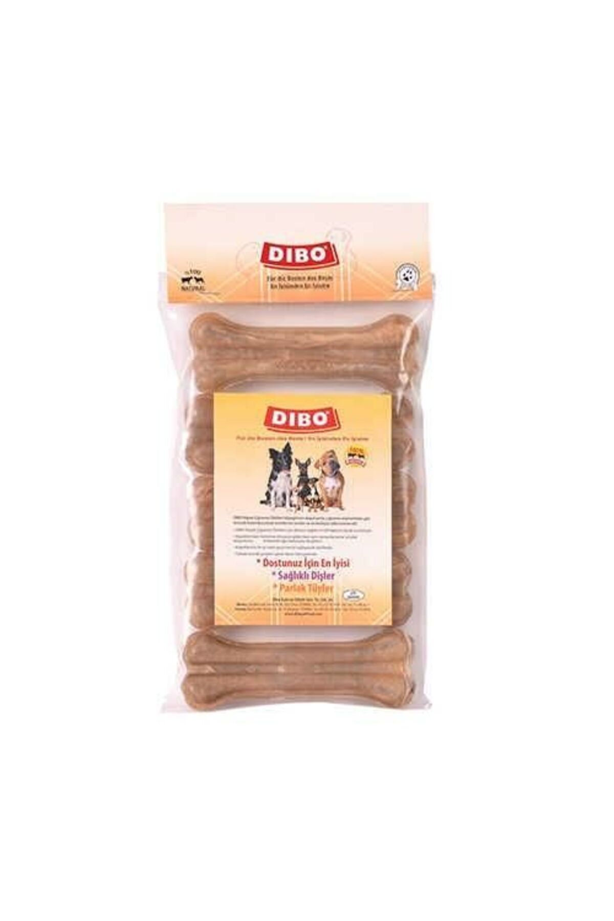 Dibo Natürel Press Kemik Köpek Ödülü 5'li 75-80 gr 13 Cm