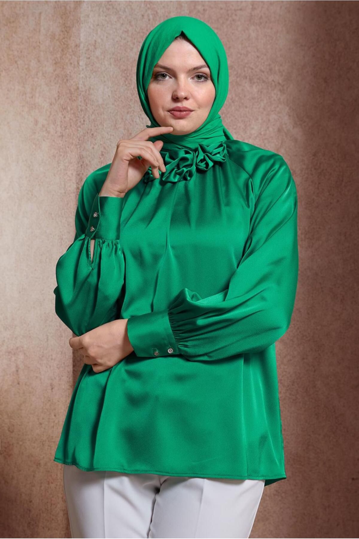 بلوز ساتن 44554 Alvina