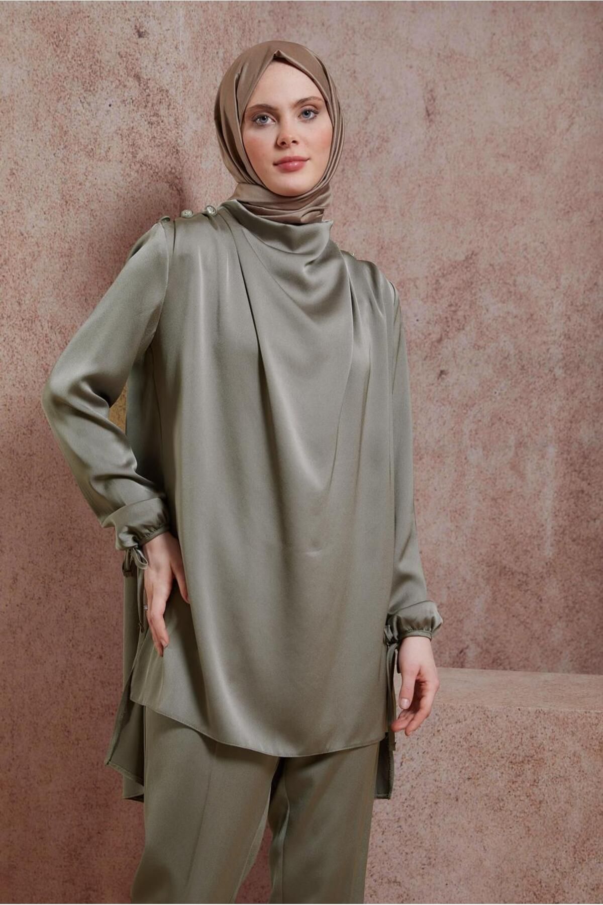 Alvina کت و شلوار ساتن بافته 30429