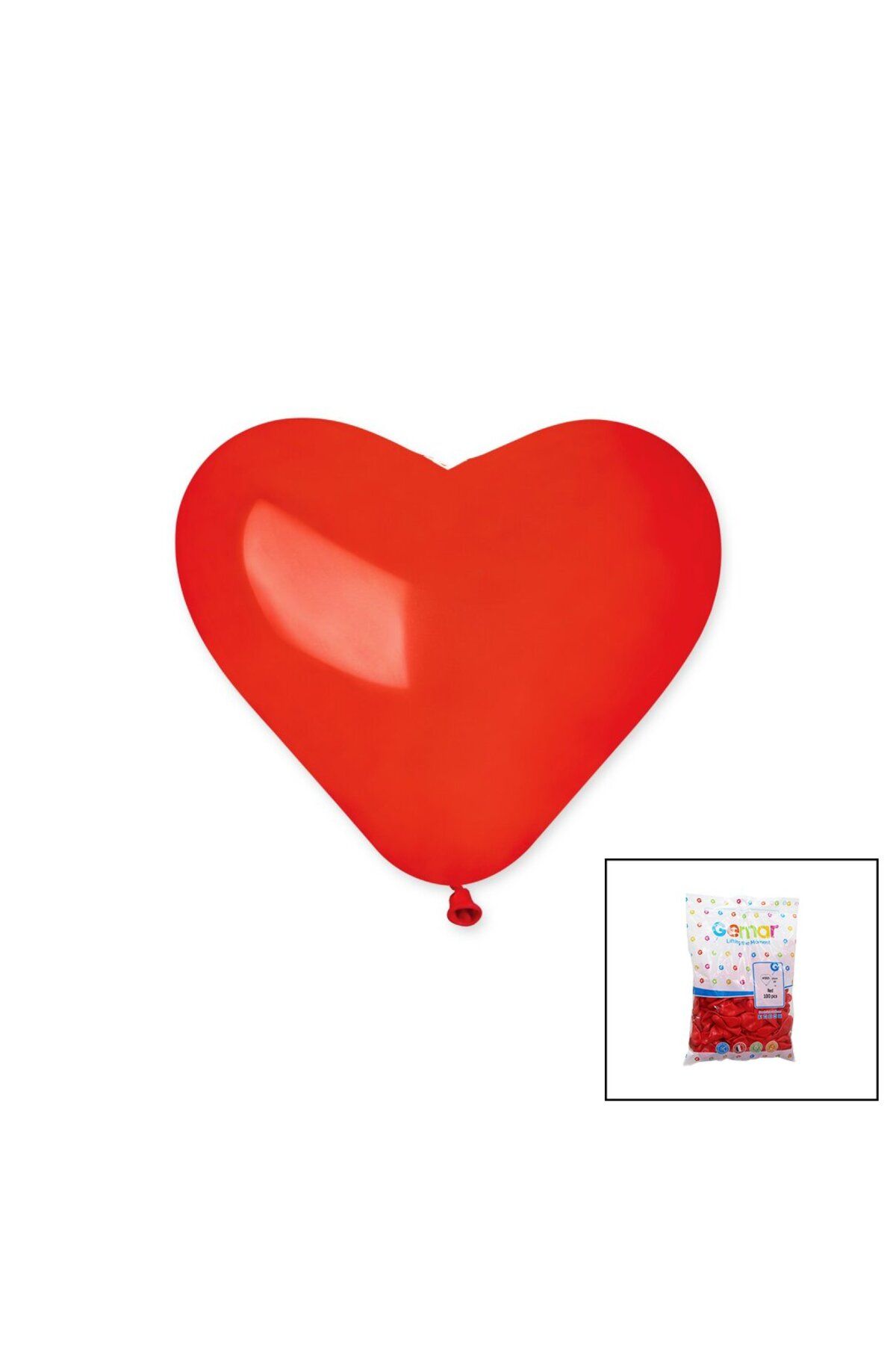 KAMELYA DESİGN KIRMIZI KALP BALON 10 İNÇ - 25CM - 100PCS (4767)