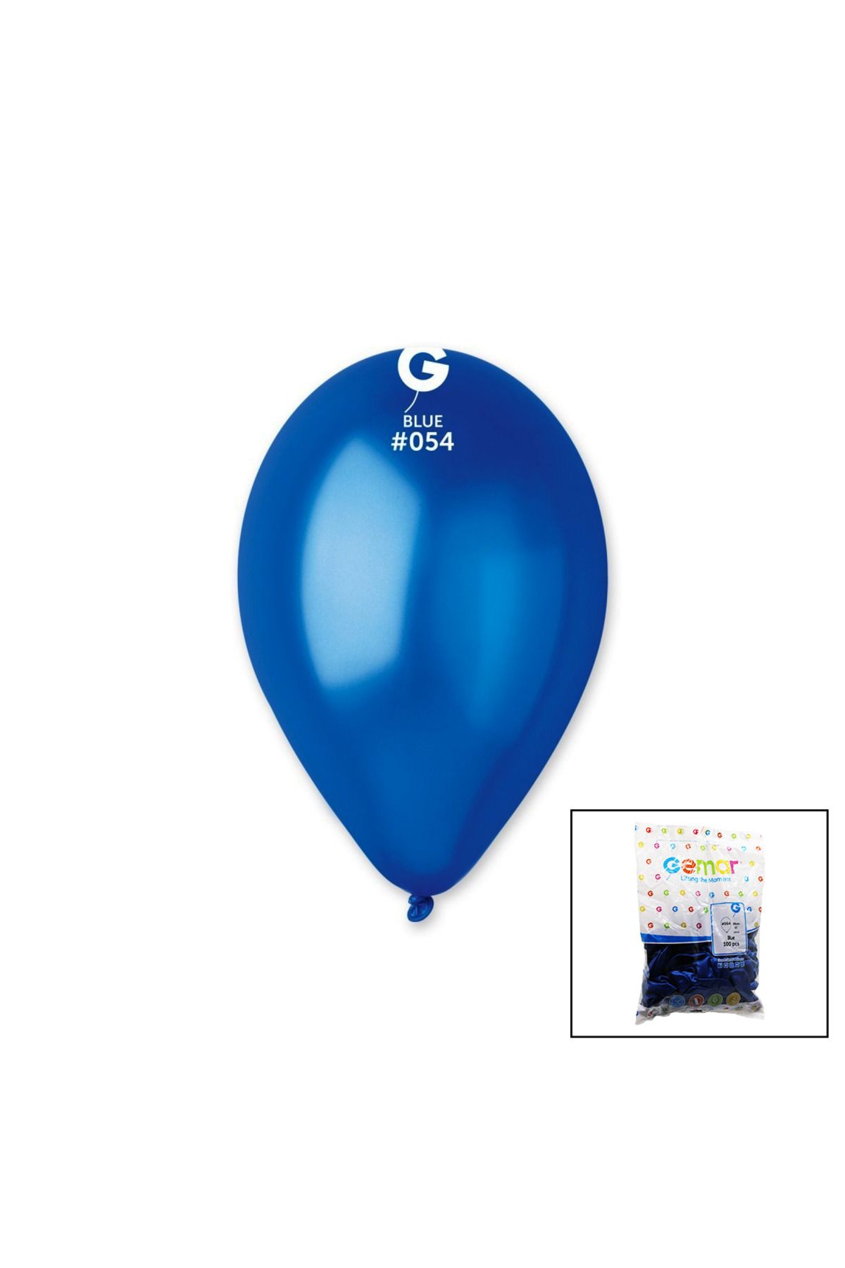 colezium GM-110-36-54 METALİK - MAVİ BALON 11'' - 28CM - 100 PARÇA (4767)