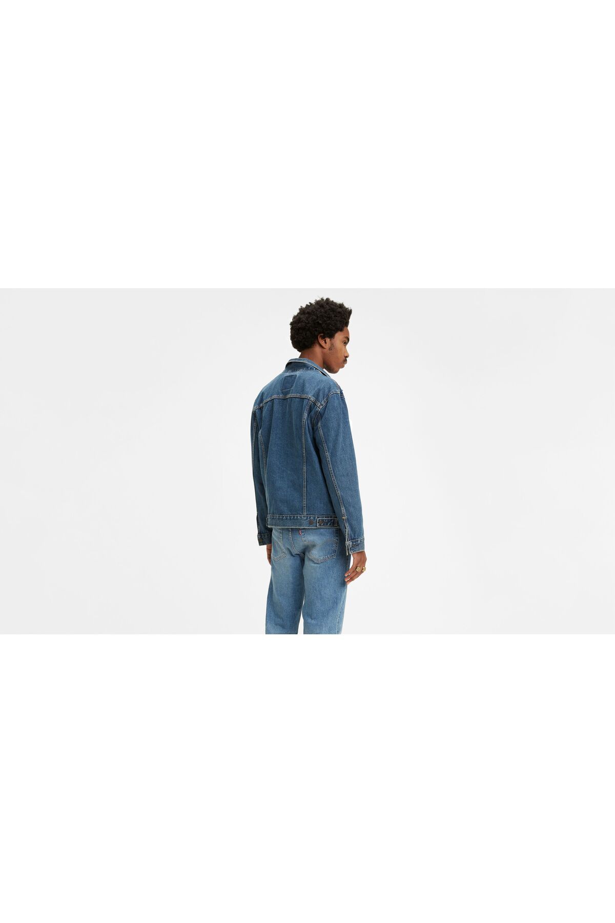 کامیون مردانه The Trucker Jacket Med Stonewash Indigo - 72334-0130 Levi's