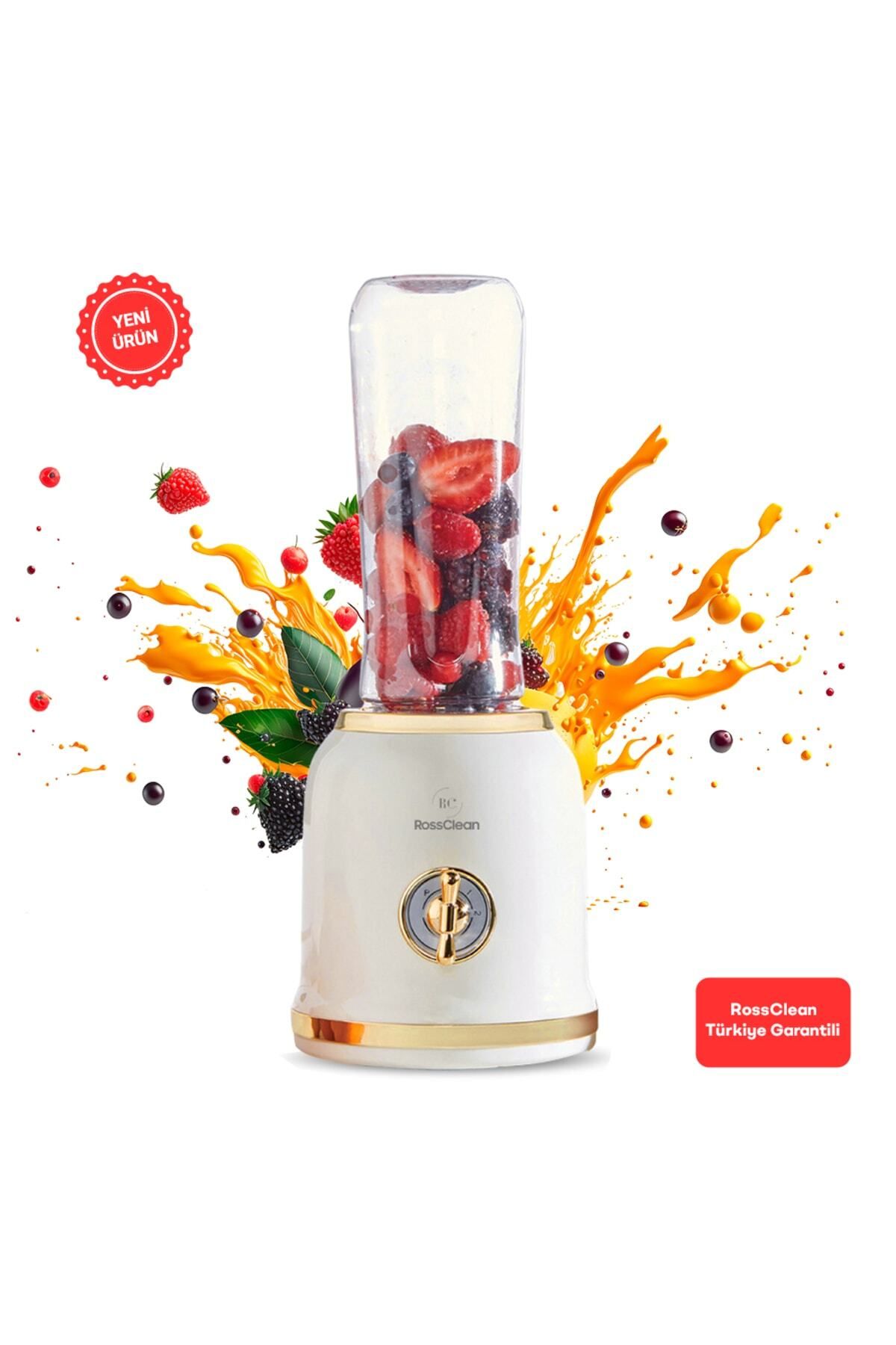 RossClean Fit Life Smoothie Blender Buz Kırma Özelliği - 2 Adet Tritan Şişeli ( Türkiye Garantili)