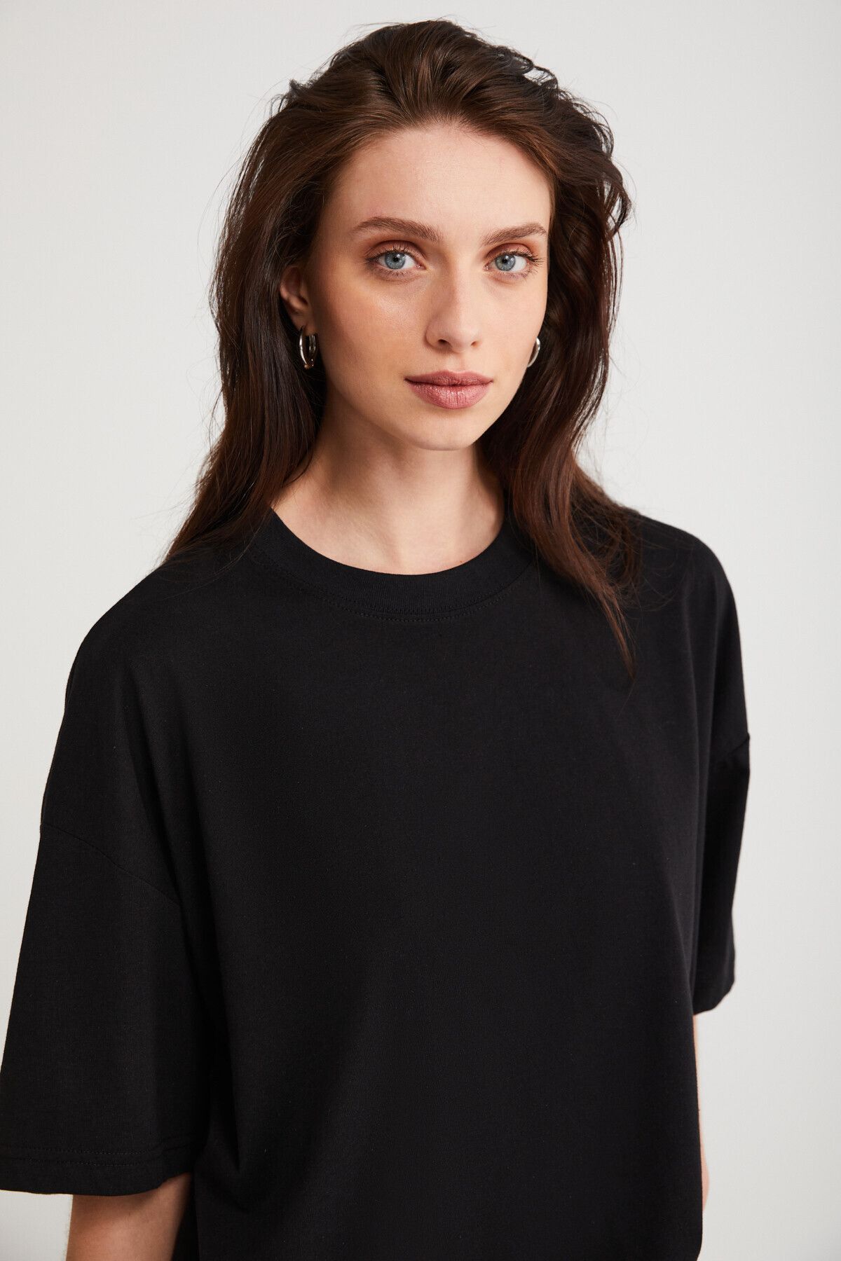 ETHIQUET-Martina Women - 100% Organic Cotton Crew Neck Μαύρο T-shirt - Regular Fit 6