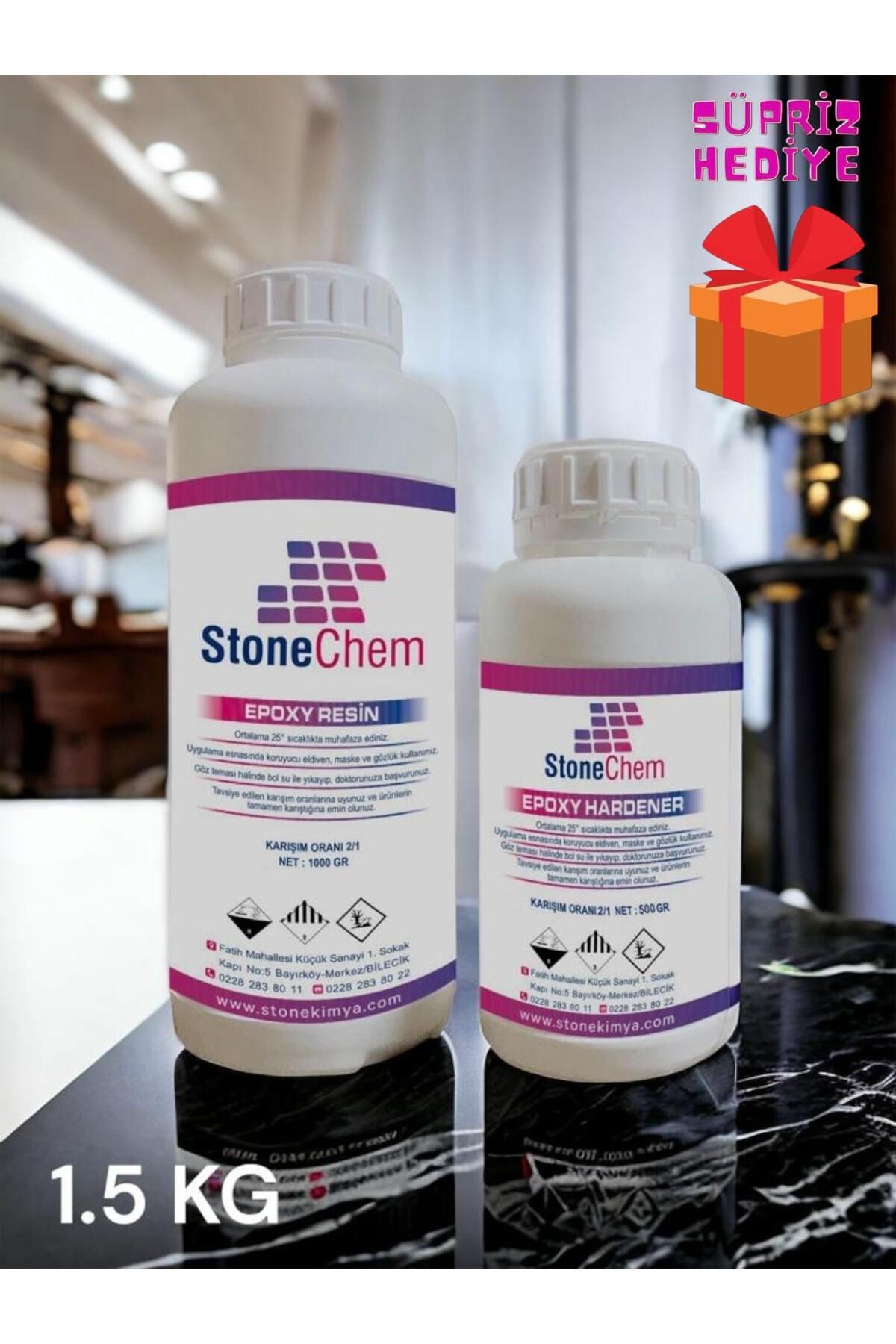 stonechem Ultra Şeffaf Hobi Epoksi Seti 1,5 Kg Hobi Sanat Tepsi Magnet Ahşap (SÜRPRİZ HEDİYE)