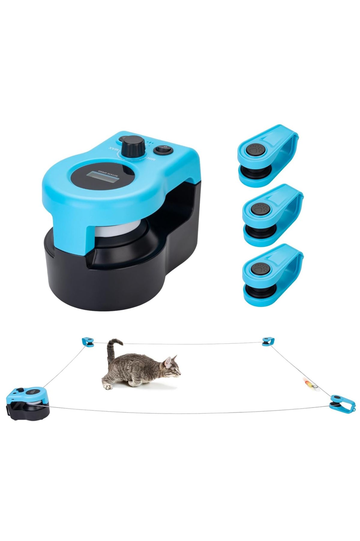 Choice-Cat Toys Cat Wheel Exerciser New Cat Treadmill for Indoor Adjustable Speed Simulated Interactive ... 1