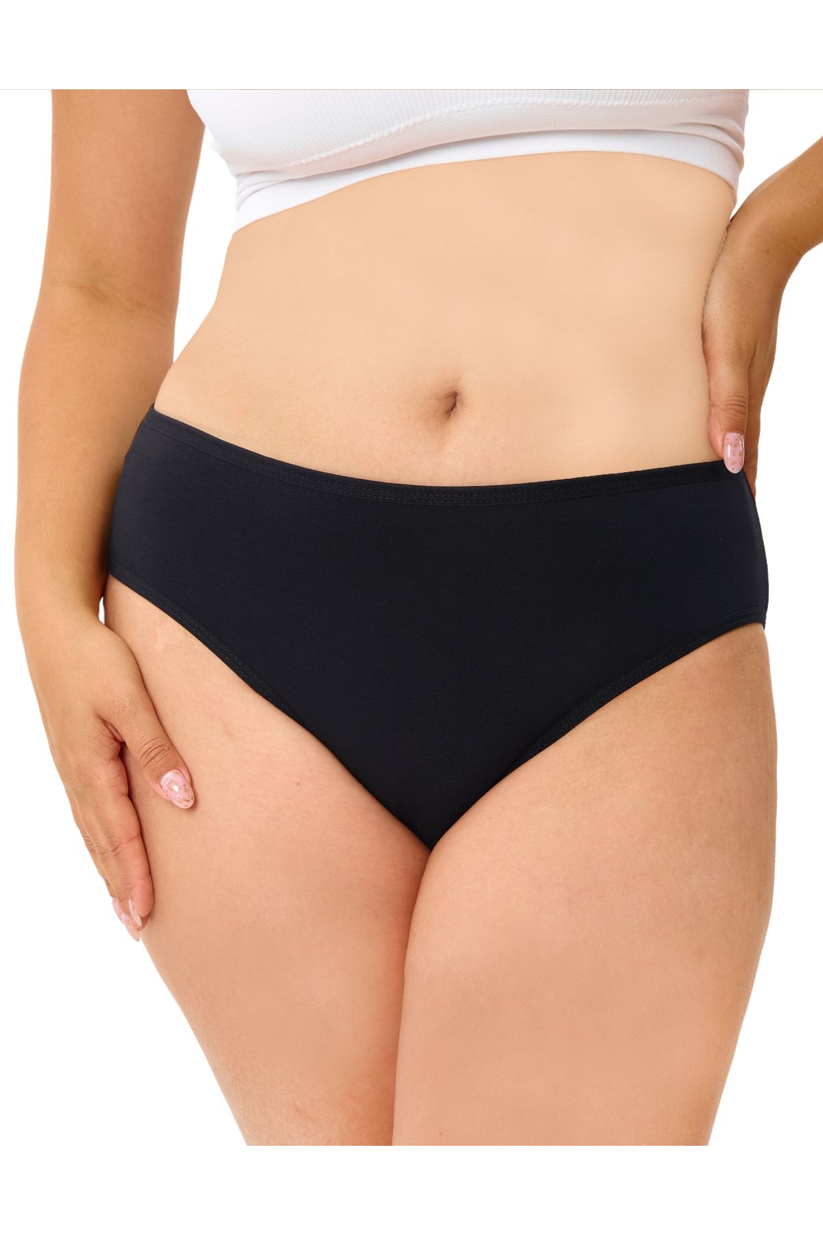 ALYA UNDERWEAR-Chiloți de bază din bumbac alb-negru pentru femei - pachet de 10 (multicolor-x30) 4