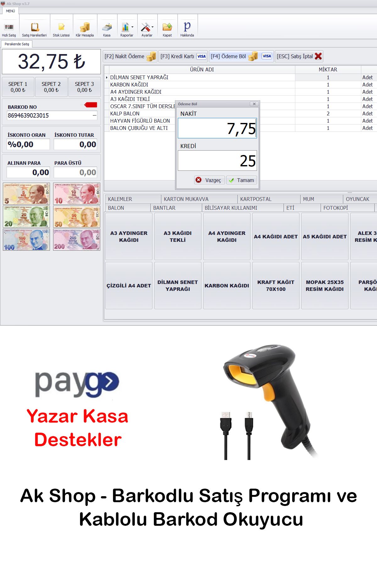 HAKANMEDYA Barkod Satış Sistemi & Market Programı