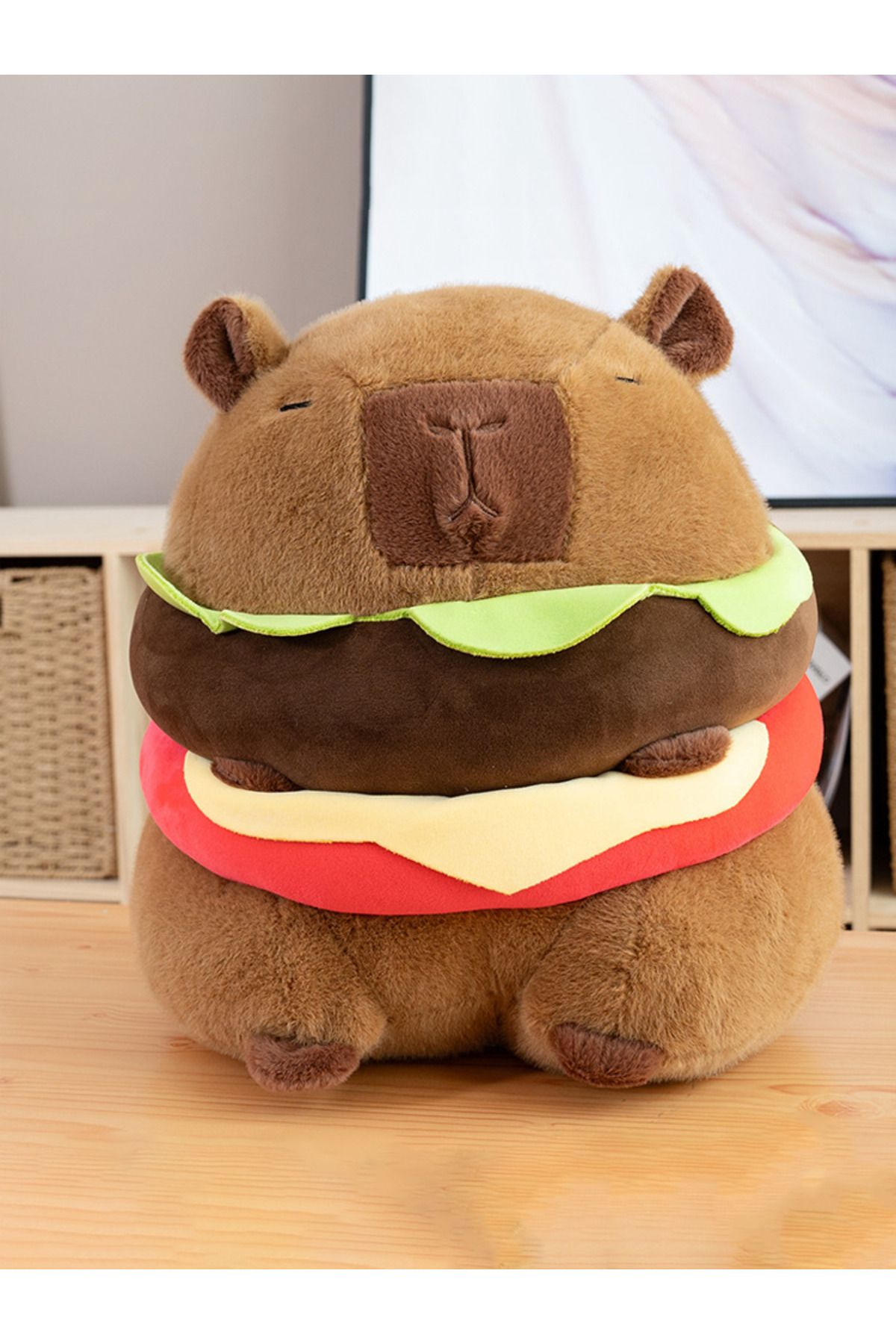 Choice-Cute Capybara Burger Plush Toy Creative Combination of Capybara and Burger Soft Pillow Accompany ... 8