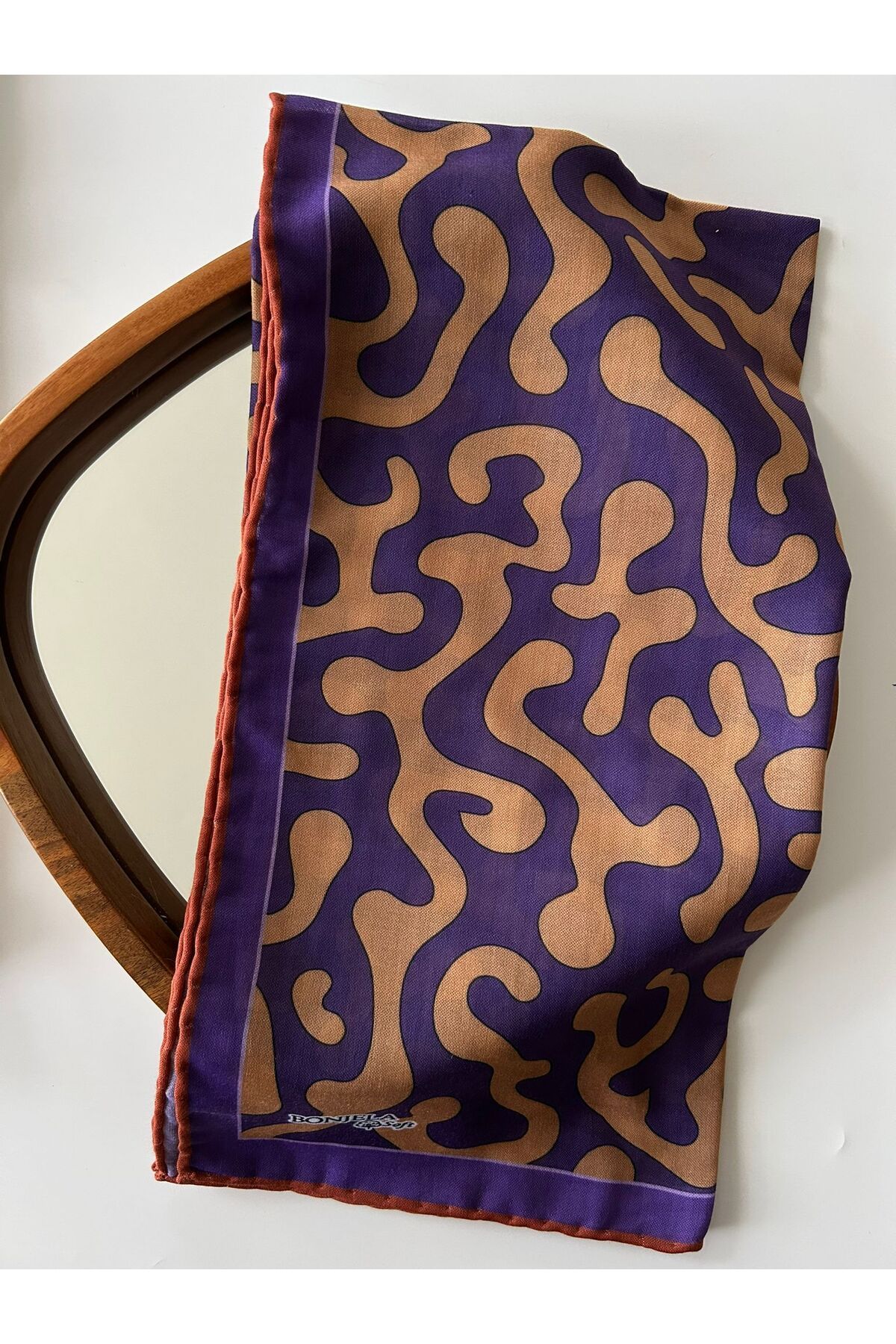 Bonjela-Texture Pattern Digital Soft Scarf 1