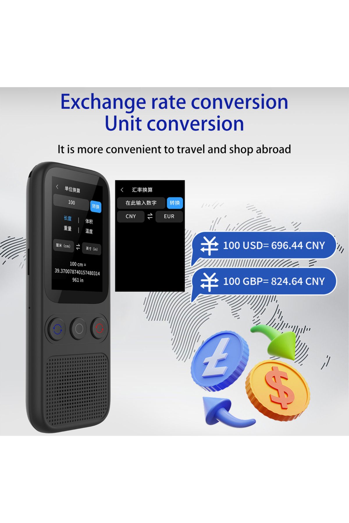 Arealer-Portable Language Translator Device Simultaneous Interpretation Support Voice Video Recording Tex... 5